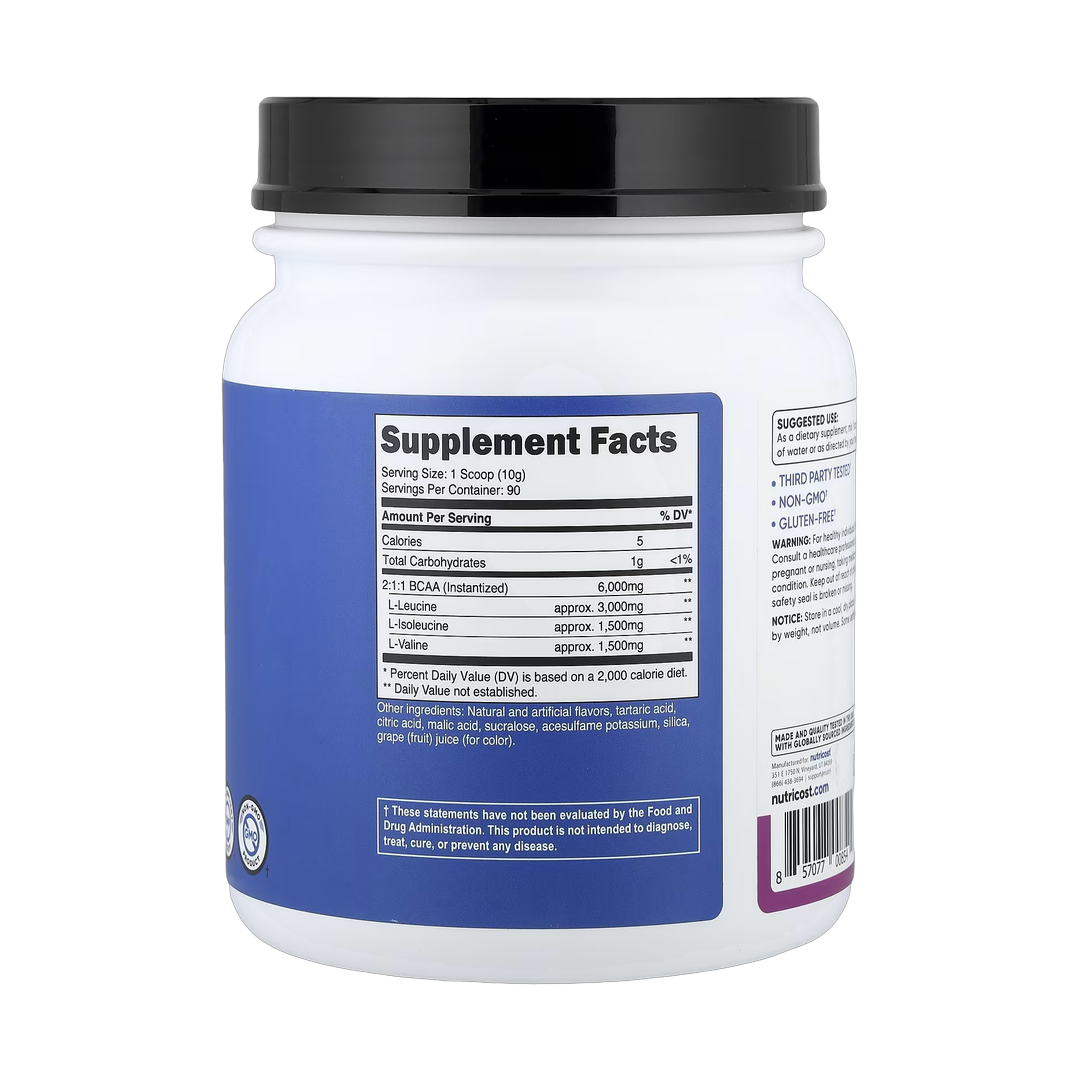 Nutricost, Performance, BCAA, Grape, 2 lb, 900 g