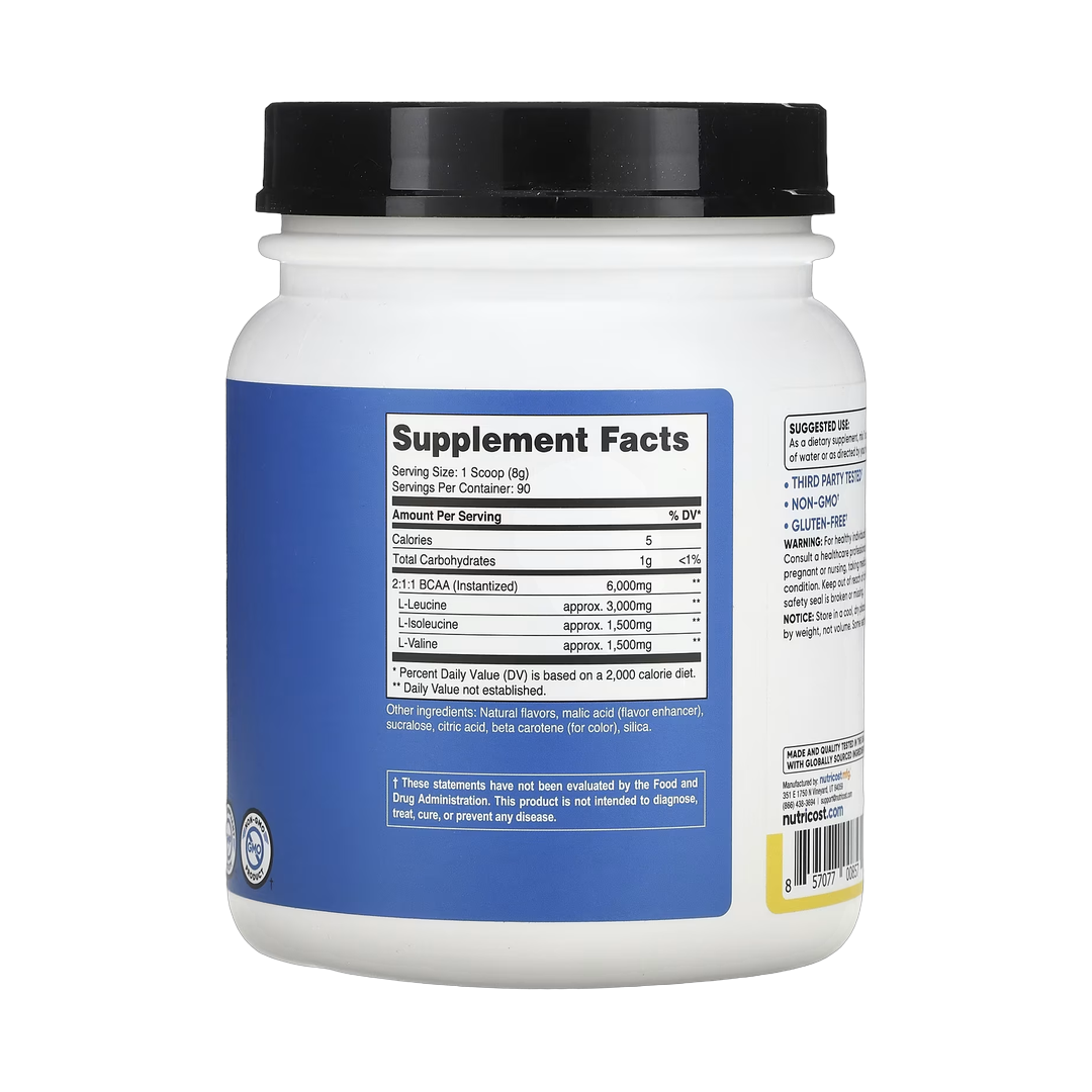 Nutricost, Performance, BCAA, Pineapple, 1.6 lb, 738 g