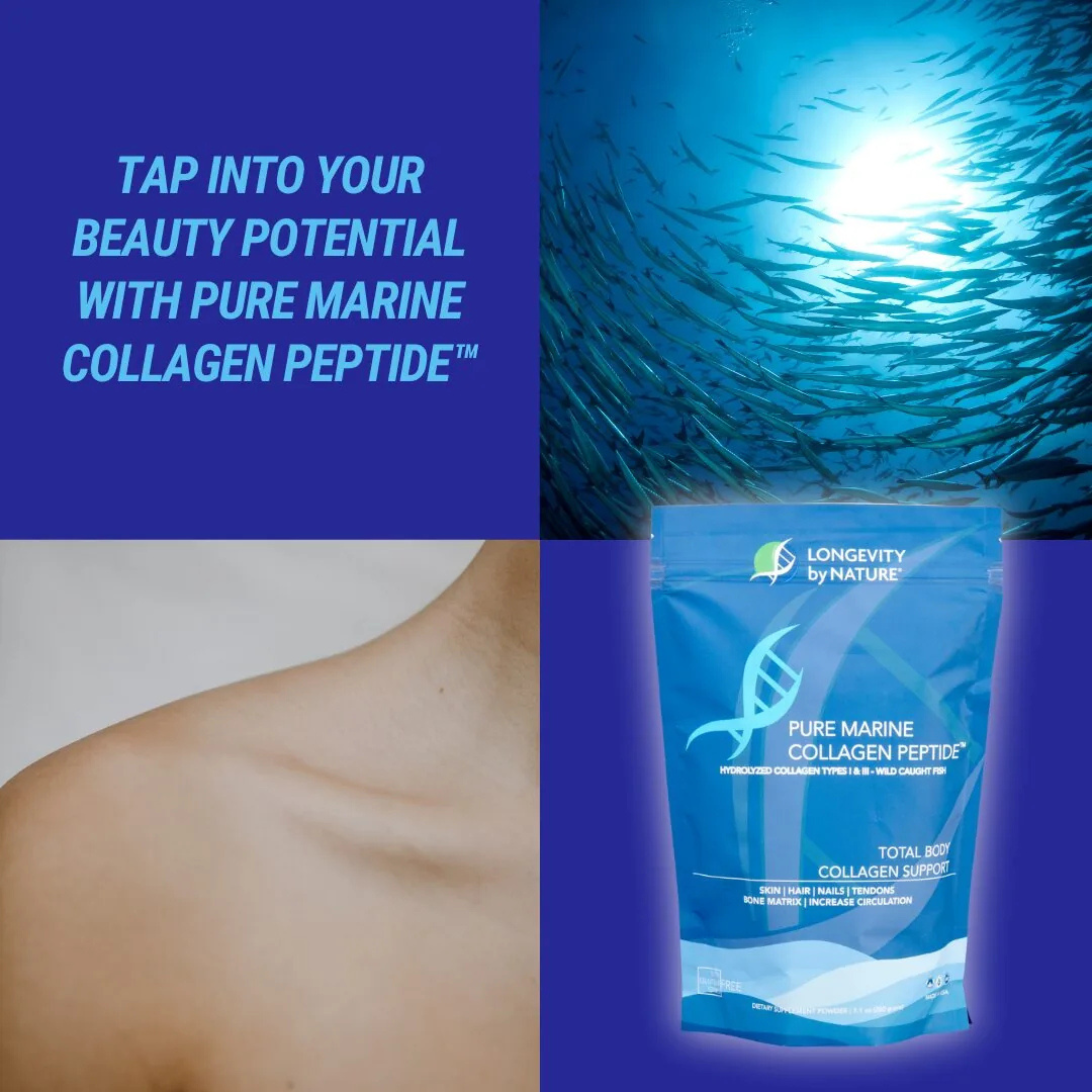 Longevity By Nature, Pure Marine Collagen Peptide, 7.1 oz, 200 g
