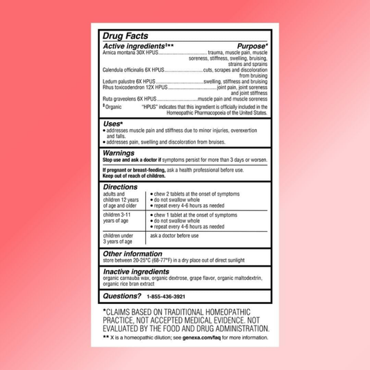 Genexa, Arnica, Pain Relief Formula, 100 Chewable Tablets