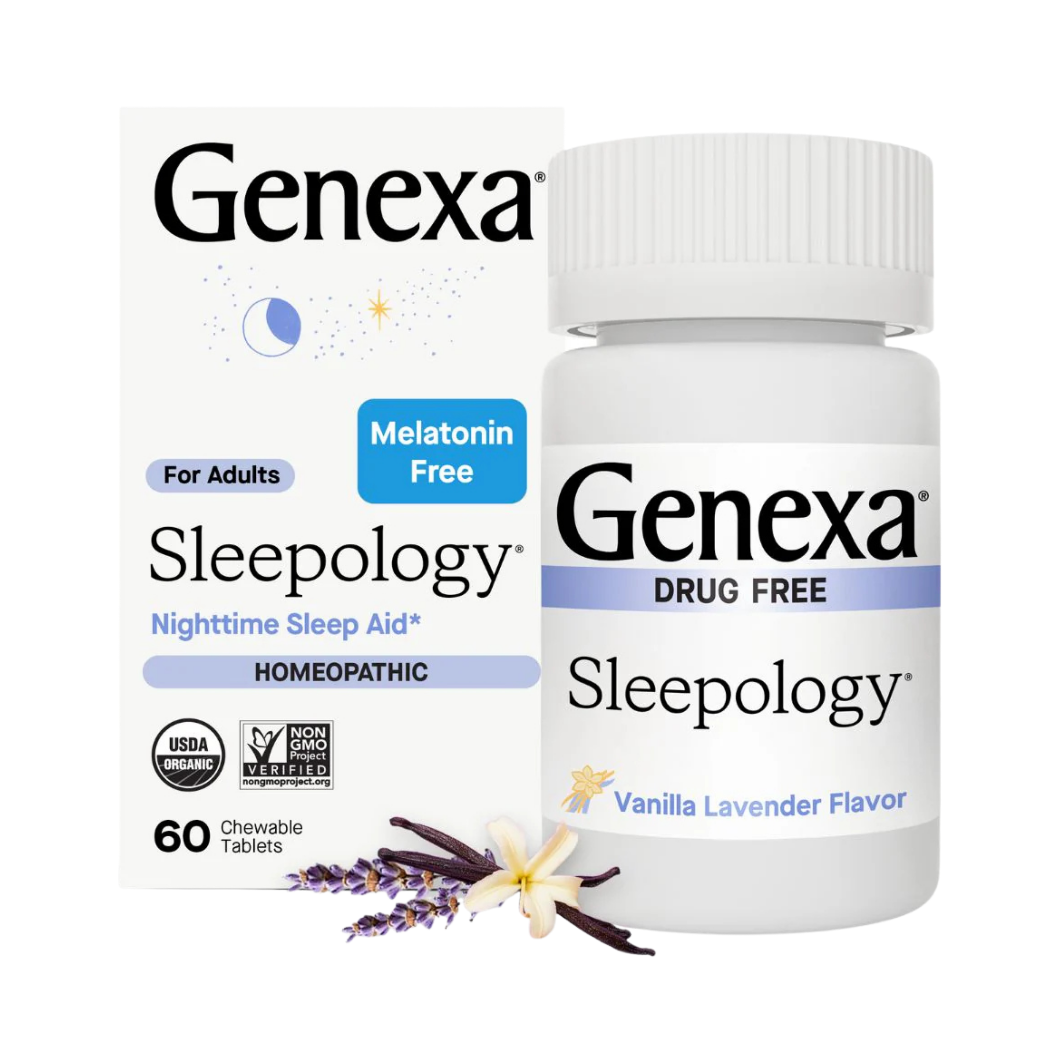 Genexa, Sleepology, Nighttime Sleep Aid, 60 Chewable Tablets