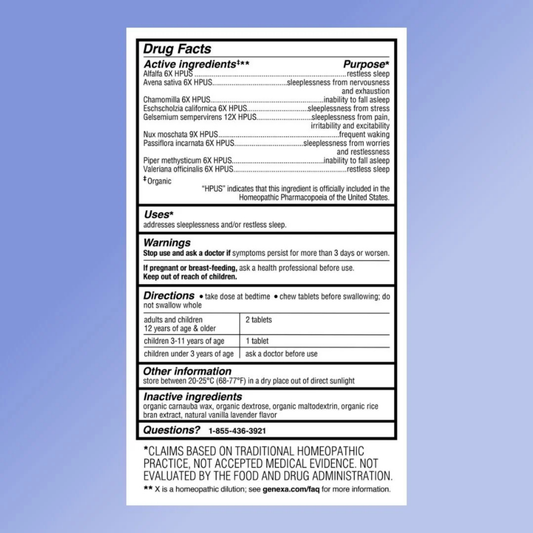 Genexa, Sleepology, Nighttime Sleep Aid, 60 Chewable Tablets