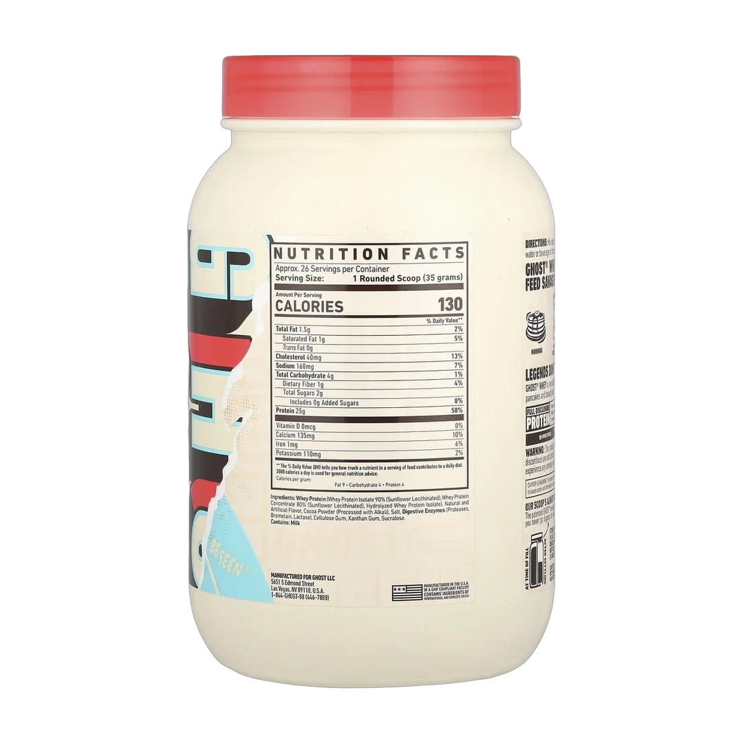 Ghost, Whey Protein, Milk Chocolate, 2 lb (924 g)