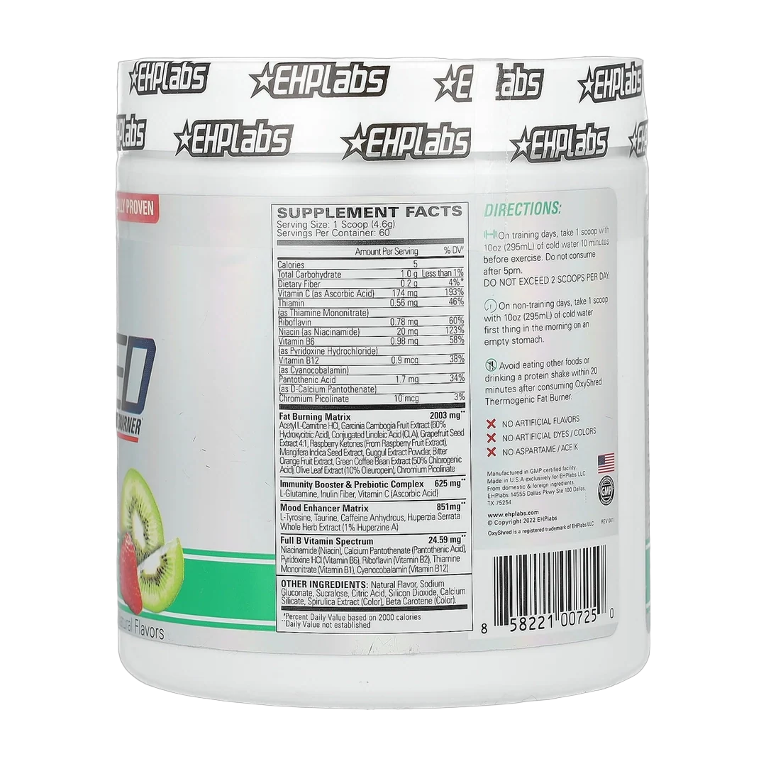 EHPlabs, OxyShred, Thermogenic Fat Burner, Kiwi Strawberry, 9.74 oz (276 g)