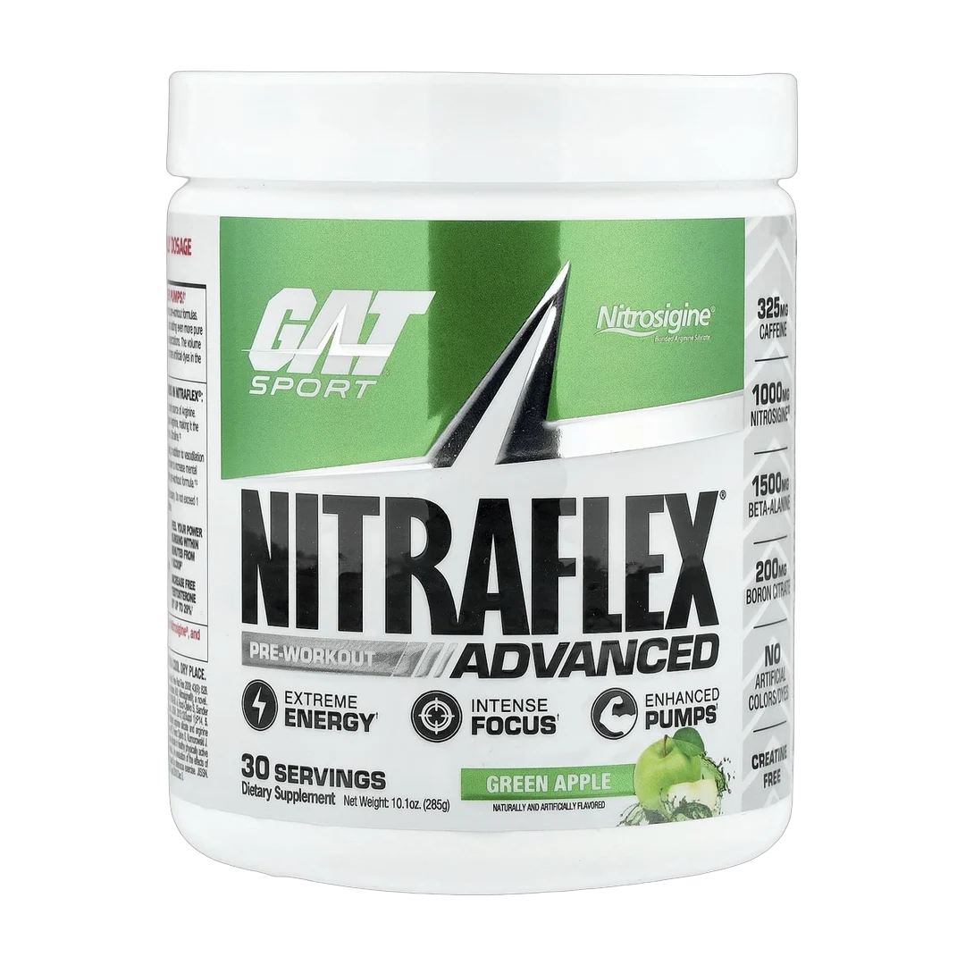 GAT, Sport, NITRAFLEX® Advanced, Pre-Workout, Green Apple, 10.1 oz (285 g)