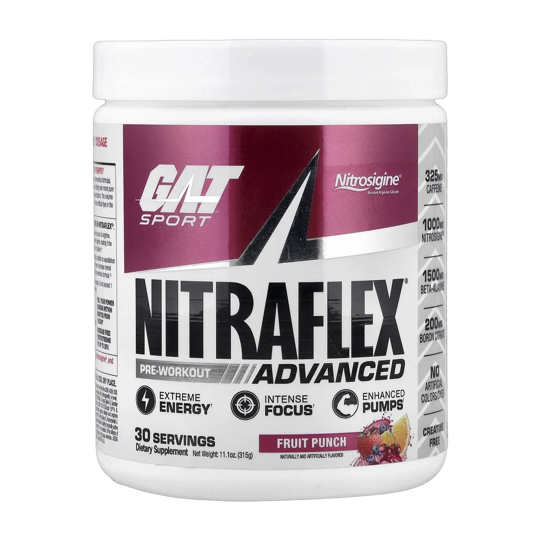 GAT, Sport, NITRAFLEX® Advanced, Pre-Workout, Fruit Punch, 11.1 oz (315 g)