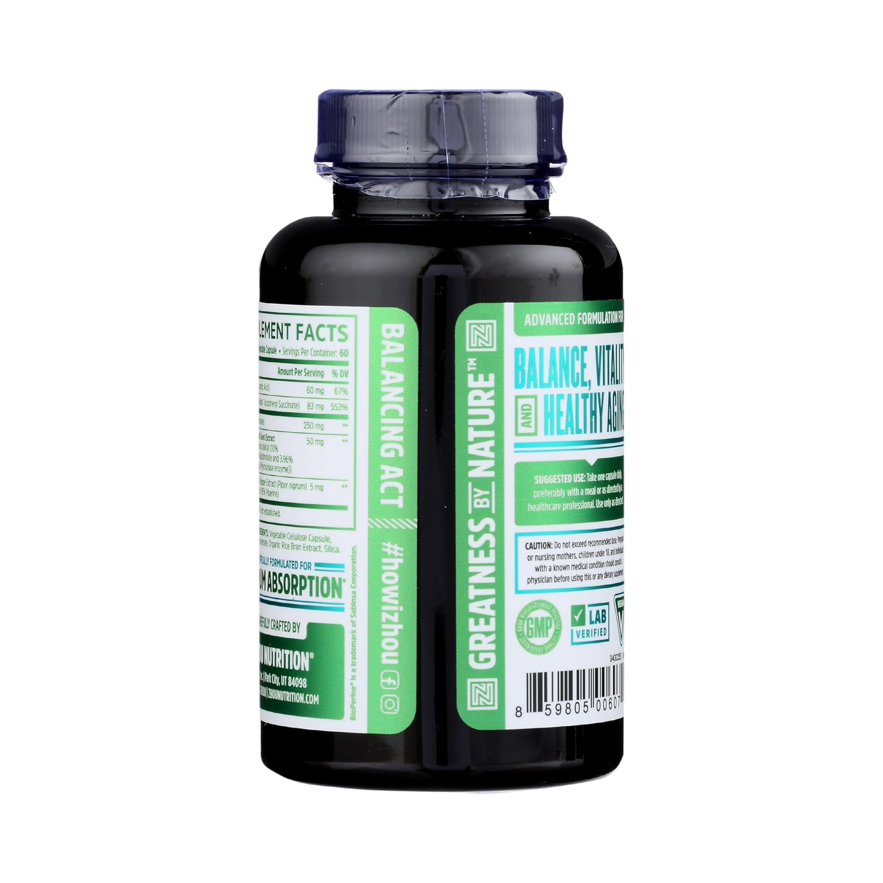 Zhou, DIM Active, Hormonal Support with 250mg, 60 Vegan Capsules