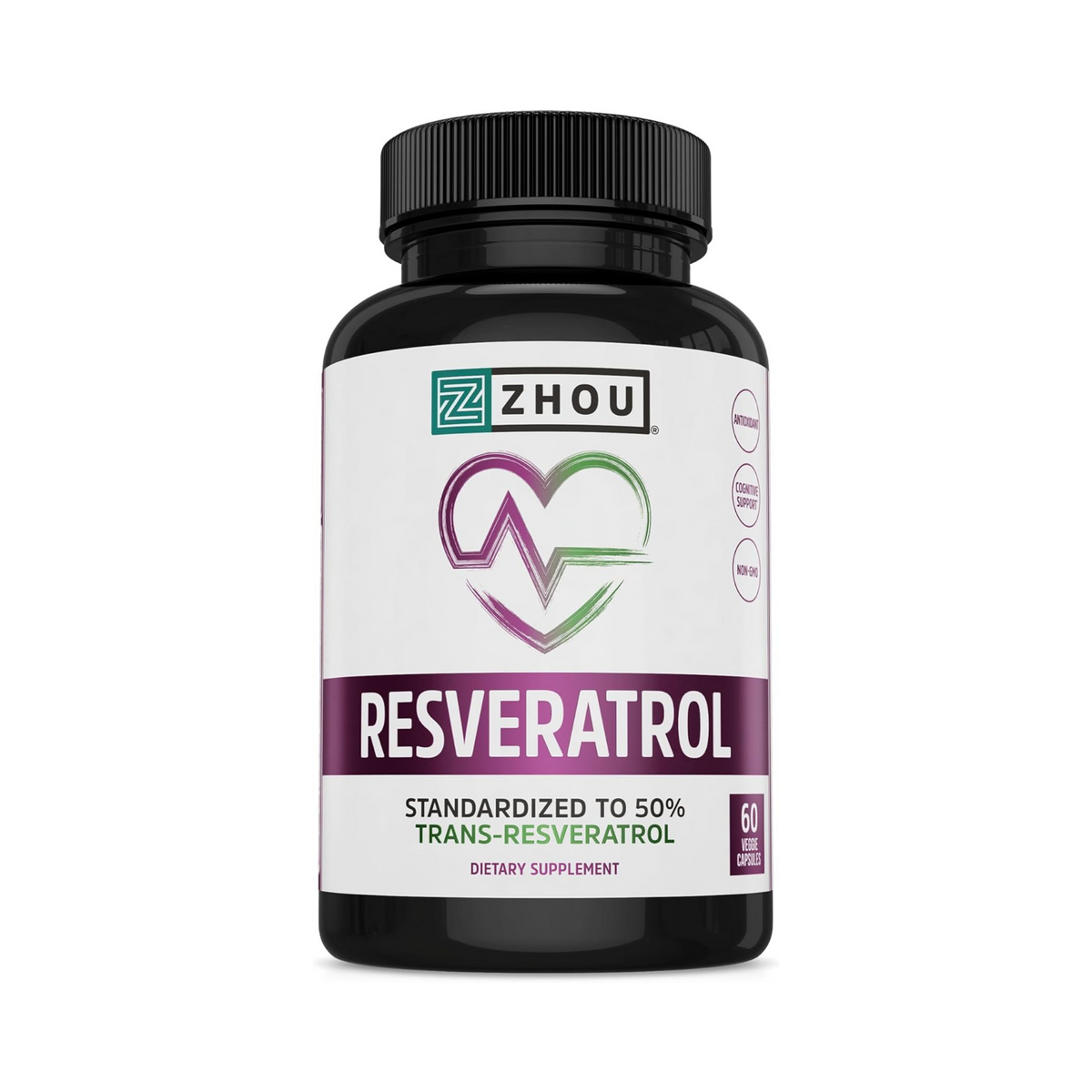 Zhou, Resveratrol, 1000mg, 60 Veggie Capsules