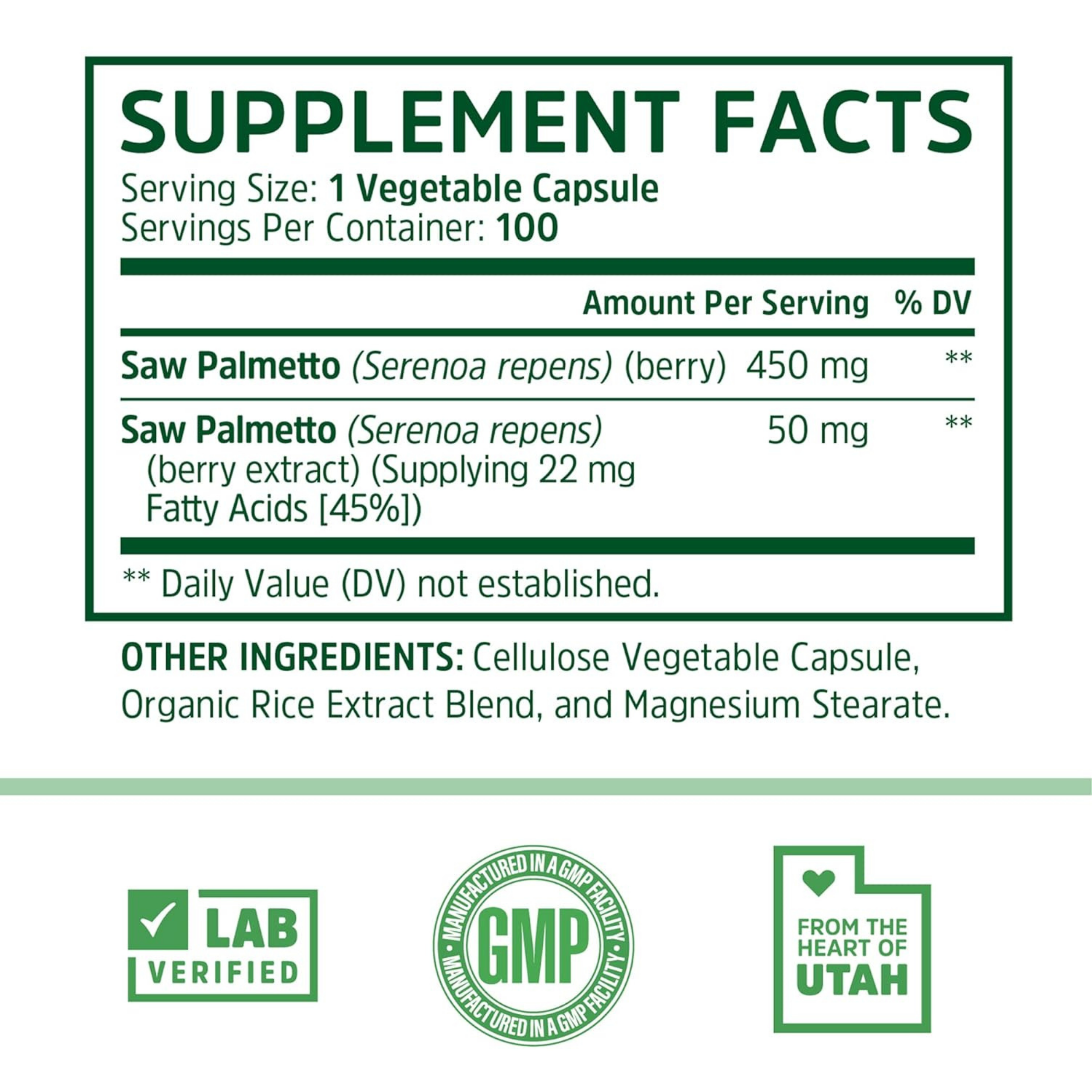 Zhou,  Saw Palmetto,  500 mg, 100 Veggie Capsules