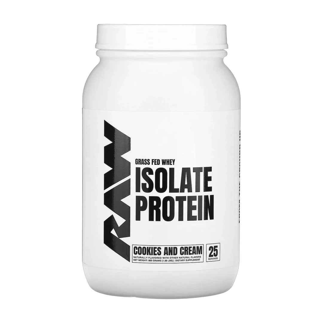 Raw Nutrition, Essentials, Grass-Fed Whey Isolate Protein, Cookies and Cream, 30.86 oz (875 g)