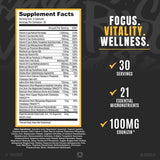 RYSE, Vitafocus, Multivitamin + Nootropic, 60 Gelatin Capsules
