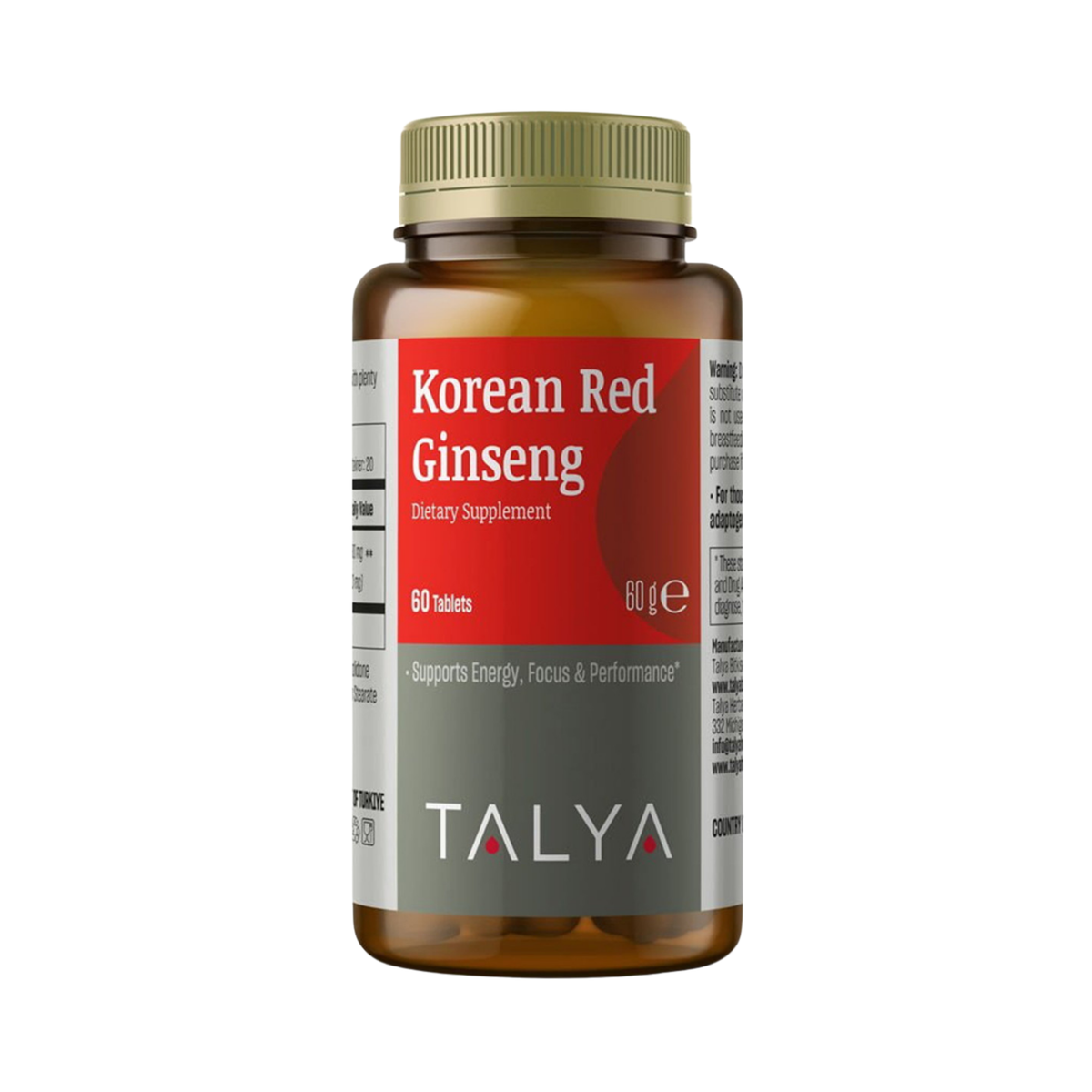 Talya, Korean Red Ginseng, 60 Tablets