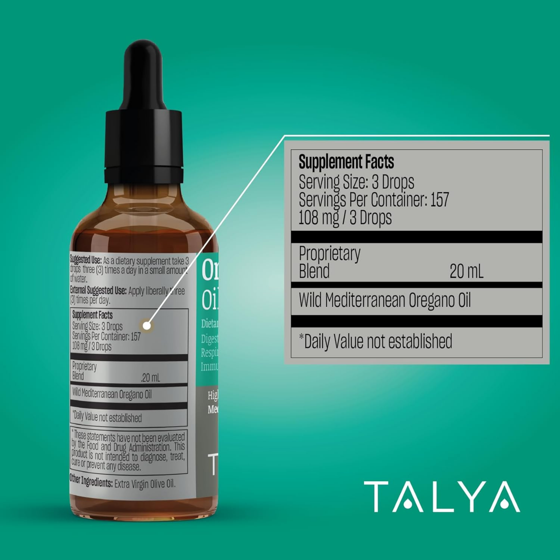 Talya, Oregano Oil, .34 Oz