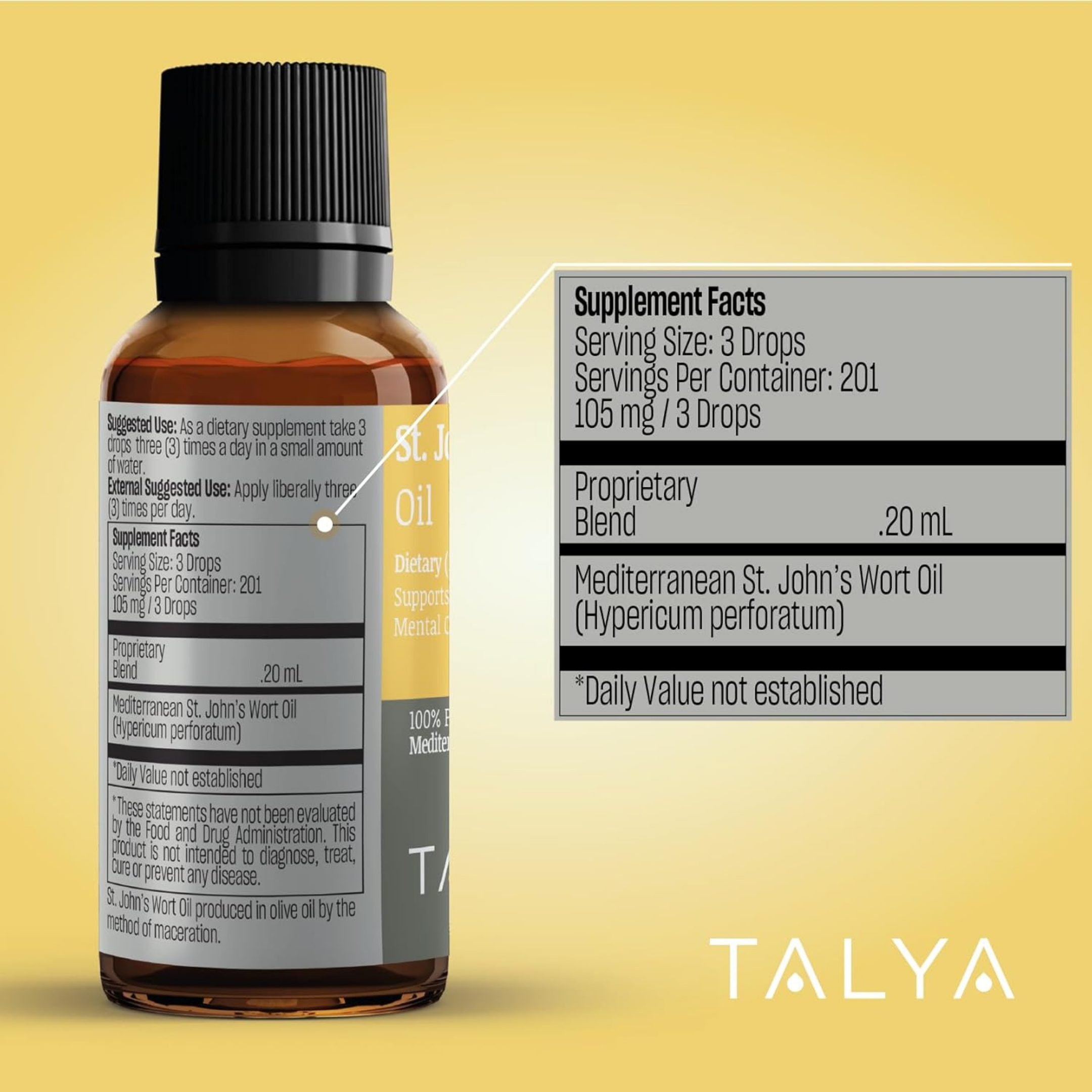 Talya, St. Johns Wort Oil, 0.67 Oz