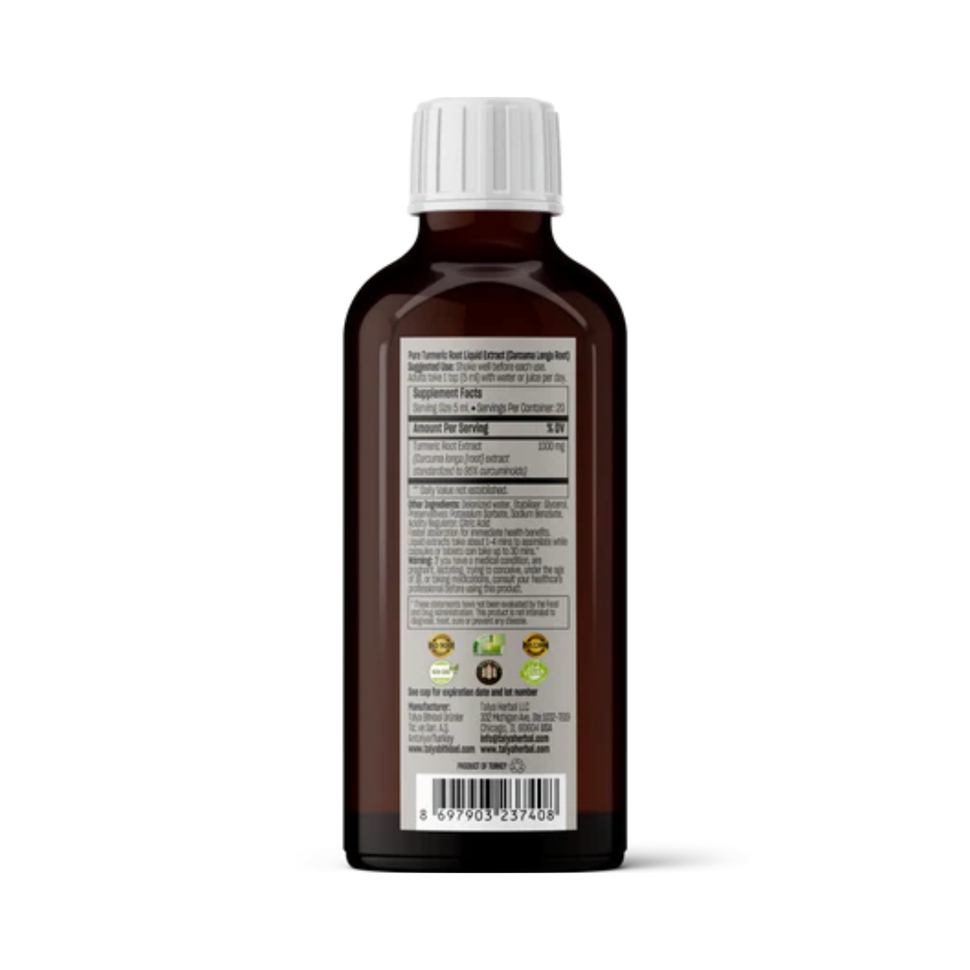 Talya, Turmeric Extract,1000 Mg, 3.38 Oz