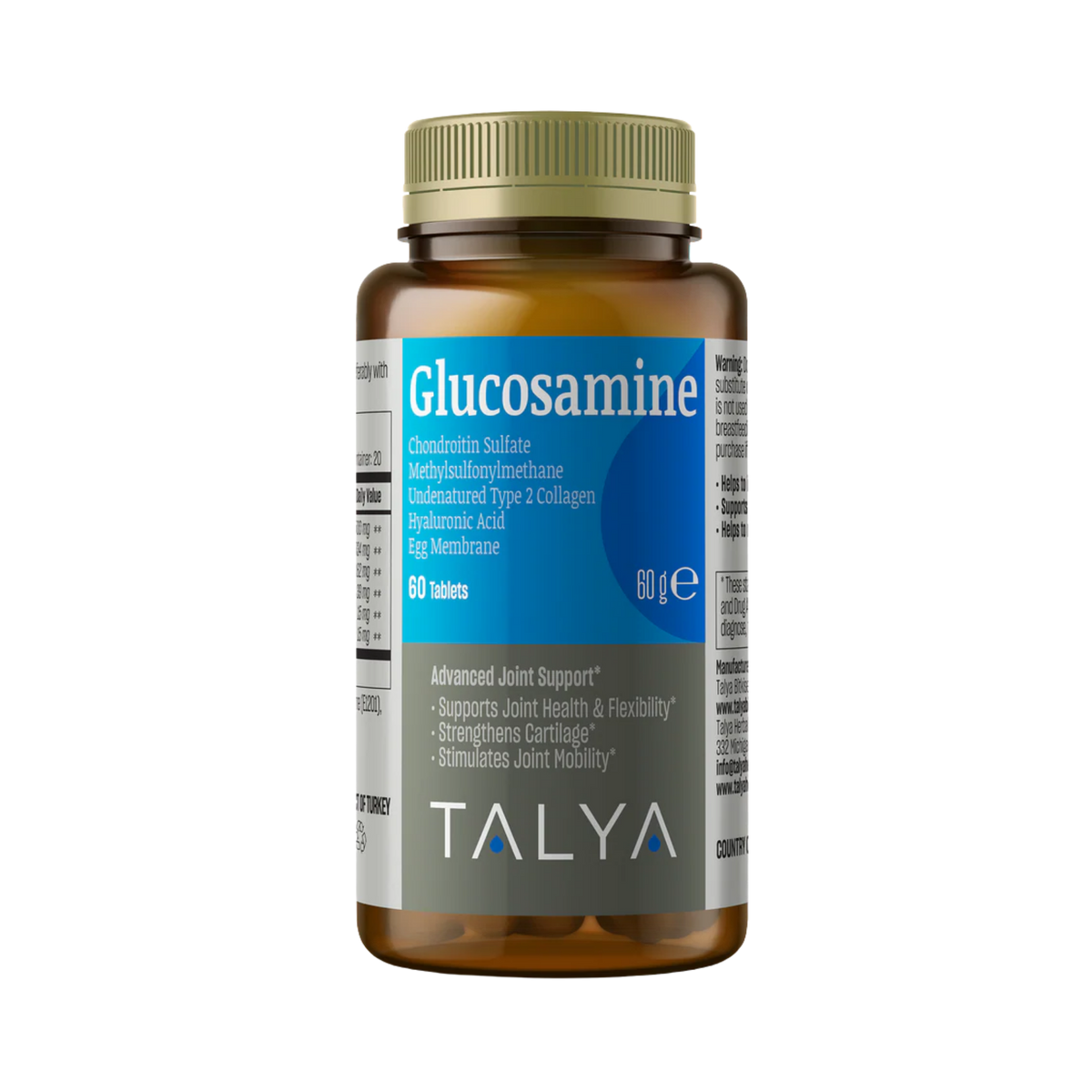 Talya, Glucosamine, 60 Tablets