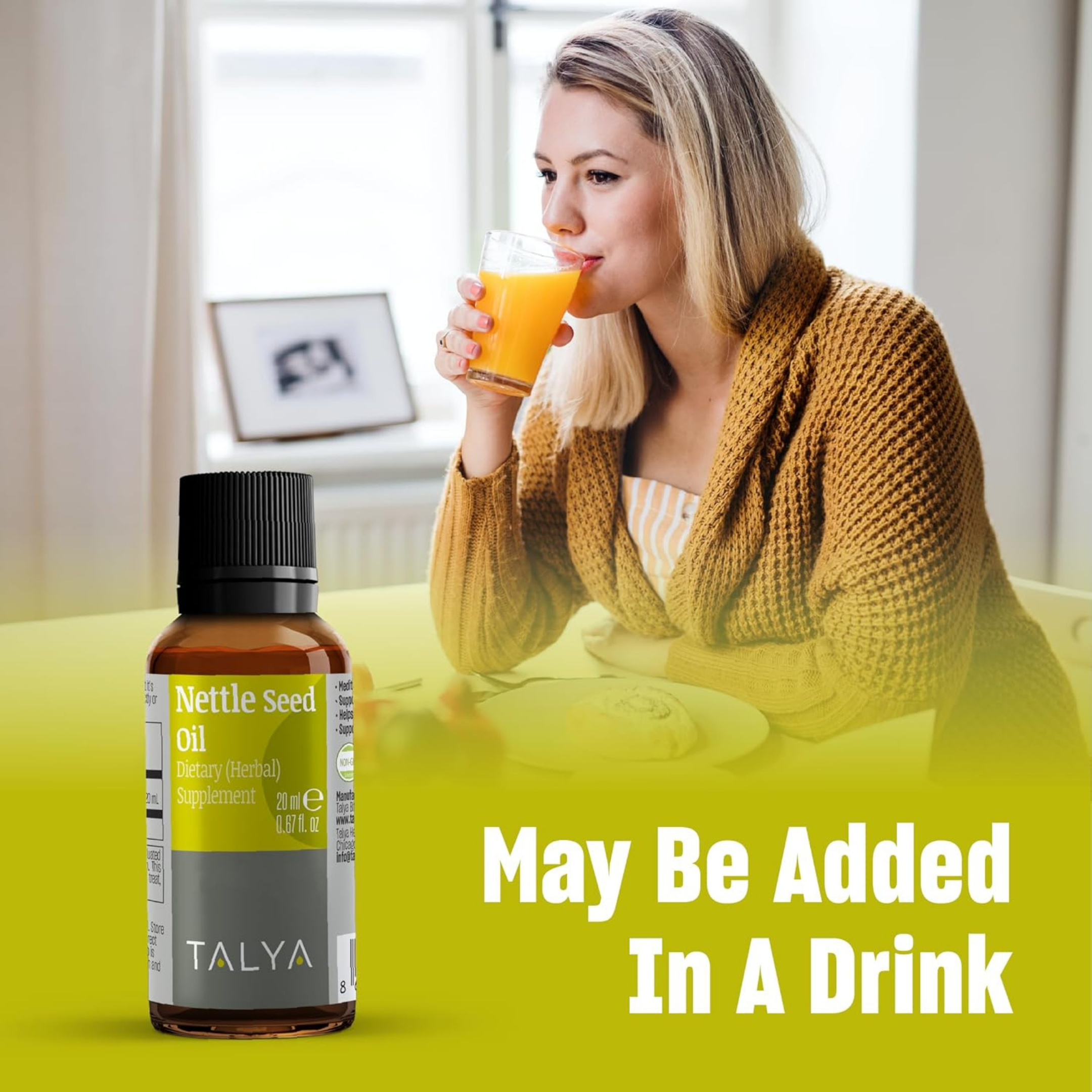 Talya, Nettle Seed Oil, 0.67 Oz