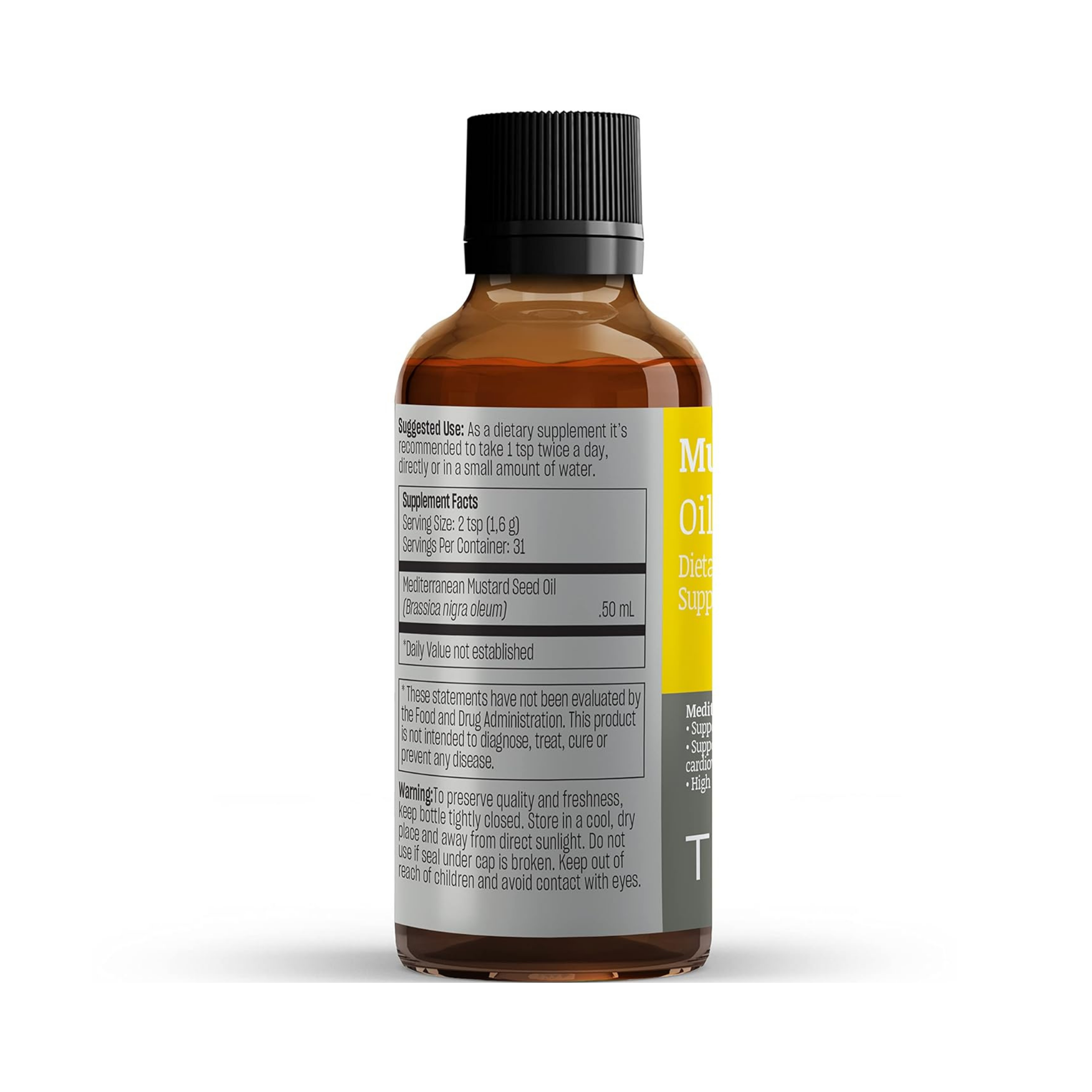 Talya, Mustard Seed Oil, 1.7 Oz