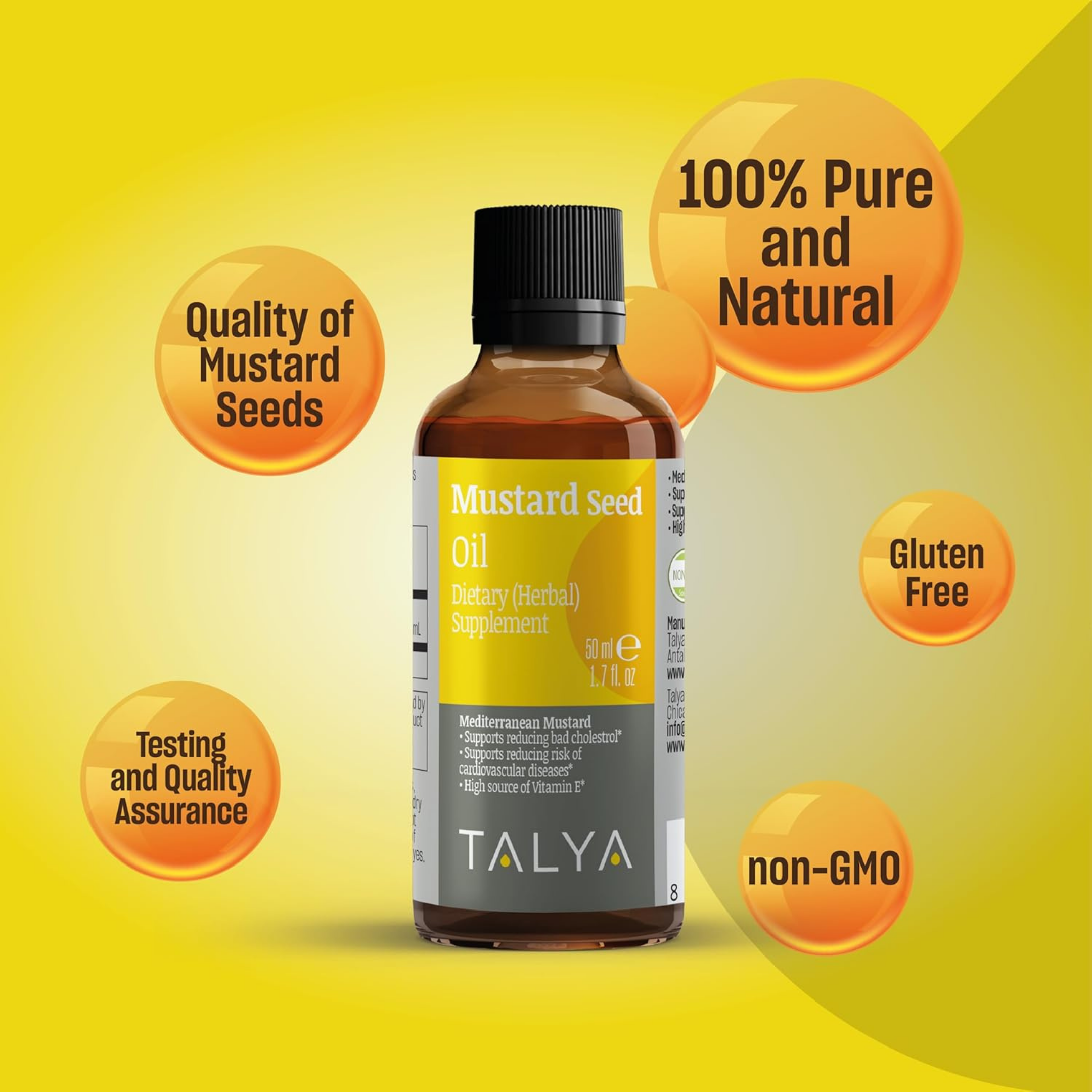 Talya, Mustard Seed Oil, 1.7 Oz