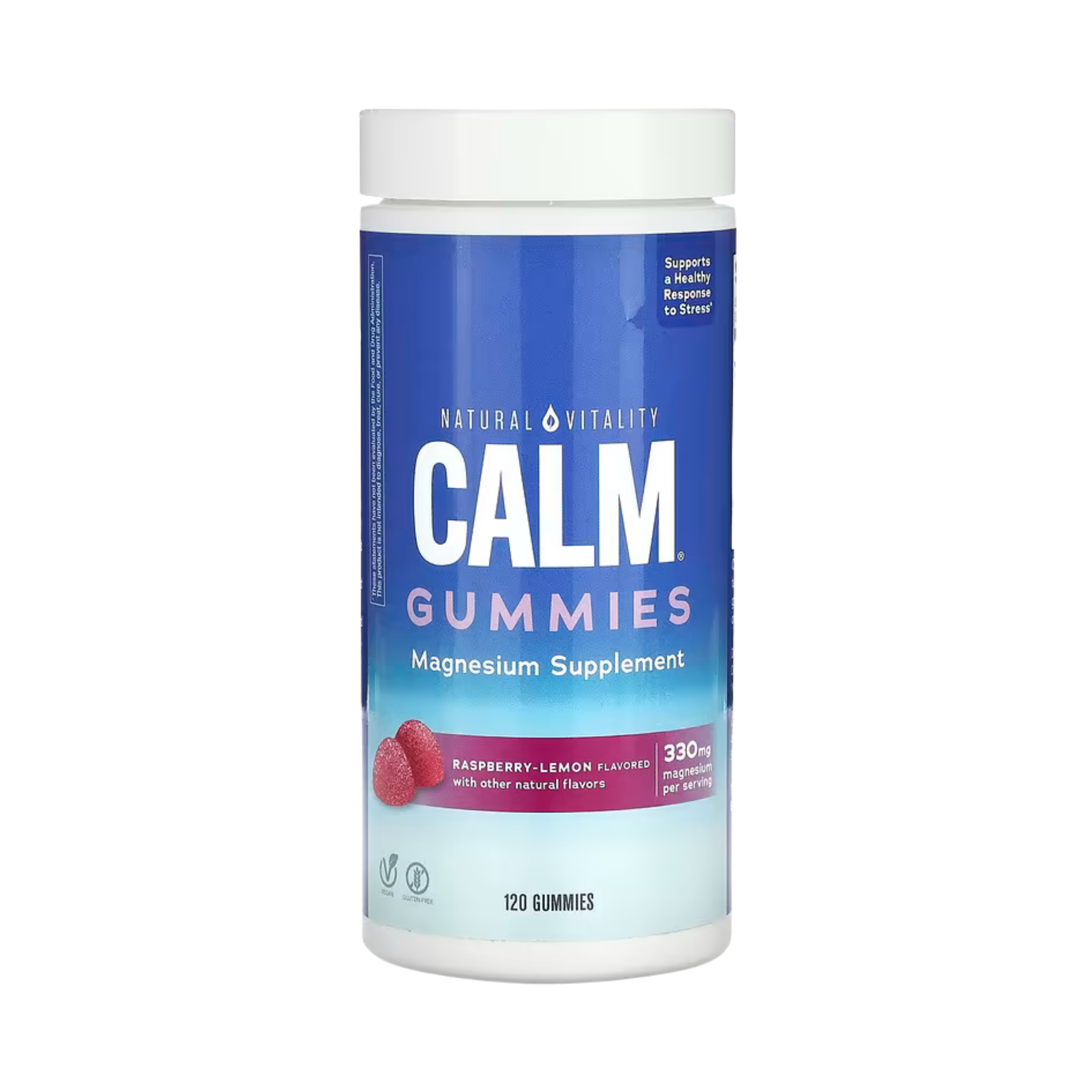Natural Vitality, CALM, Magnesium Supplement, Raspberry-Lemon, 120 Gummies