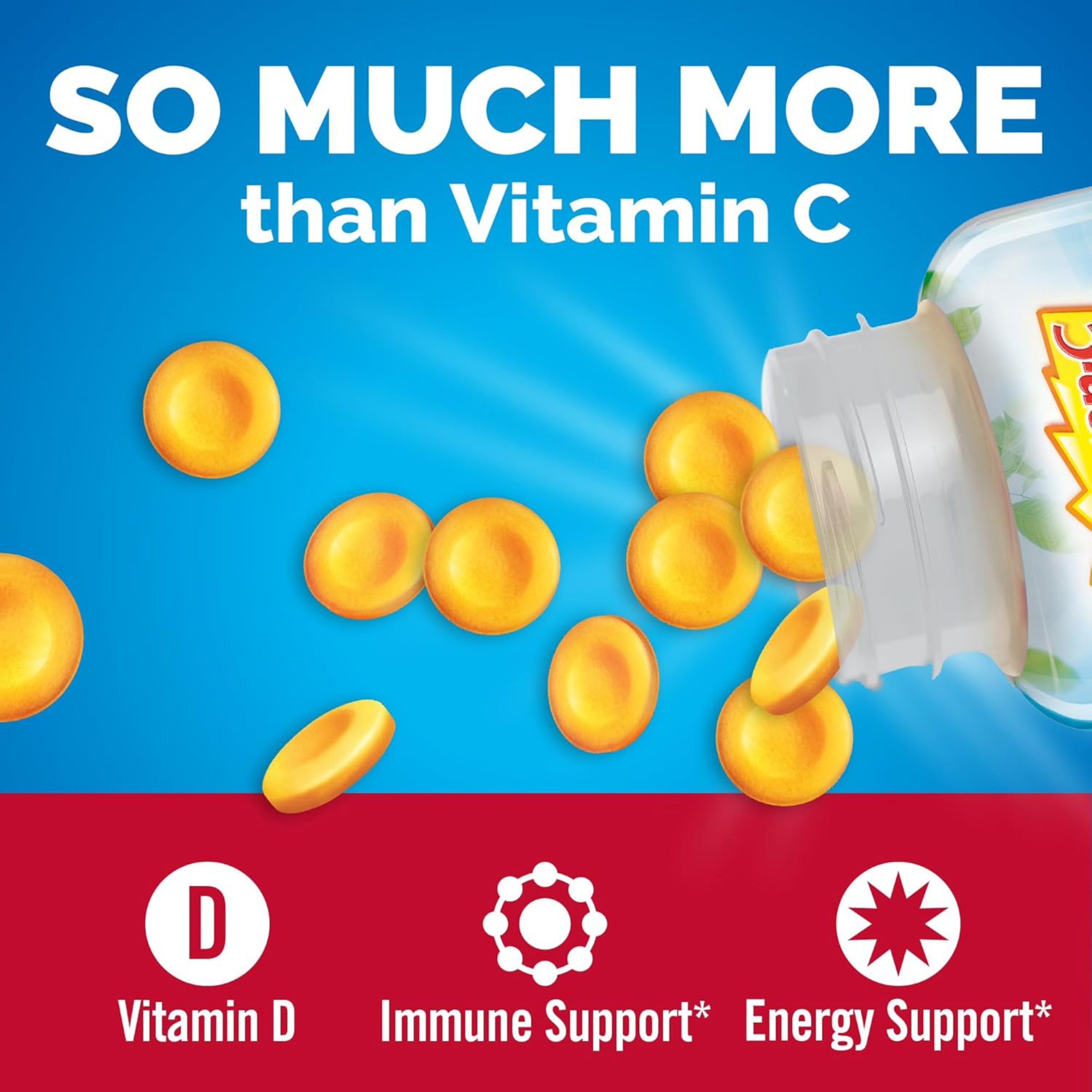 Emergen-C, Vitamin C with Vitamin D Chewable Tablets, 1000 Mg, 42 Count