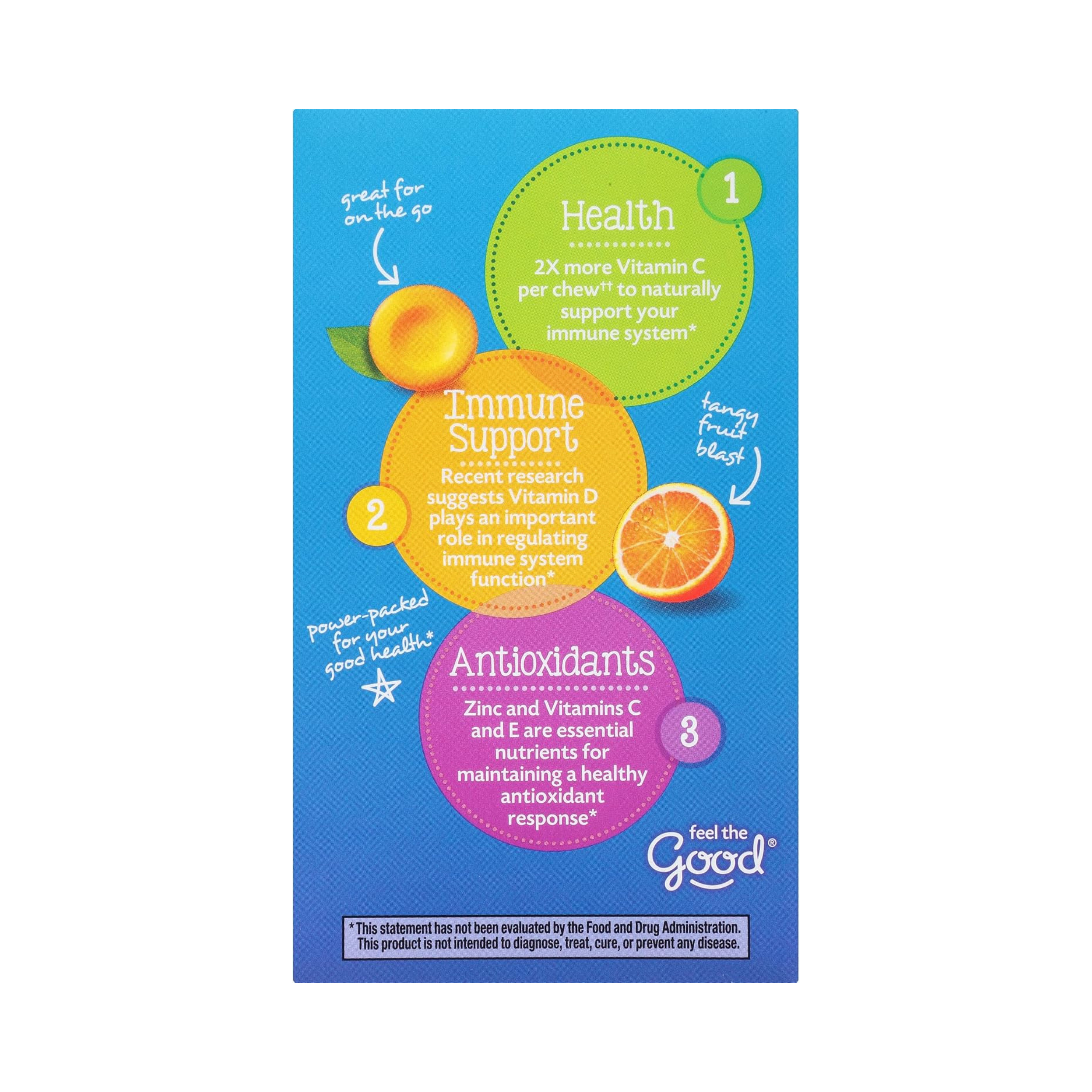 Emergen-C, Vitamin C with Vitamin D Chewable Tablets, 1000 Mg, 42 Count