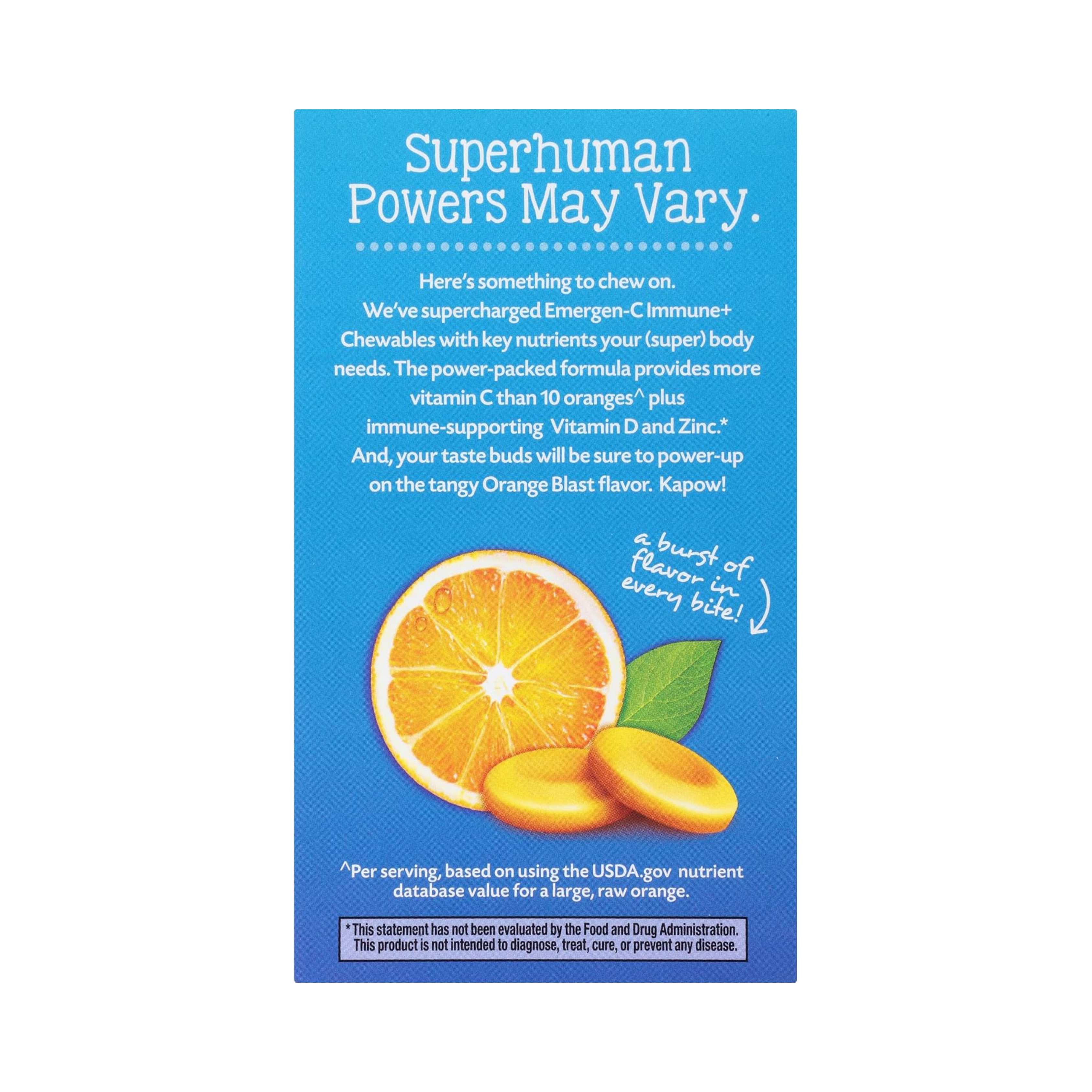 Emergen-C, Vitamin C with Vitamin D Chewable Tablets, 1000 Mg, 42 Count