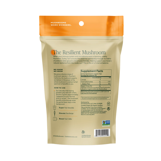 Om Mushrooms, Turkey Tail,  Mushroom Powder, 100 g