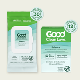 Good Clean Love, Balance Personal Moisturizing & Cleaning Wipes, 12 Wipes
