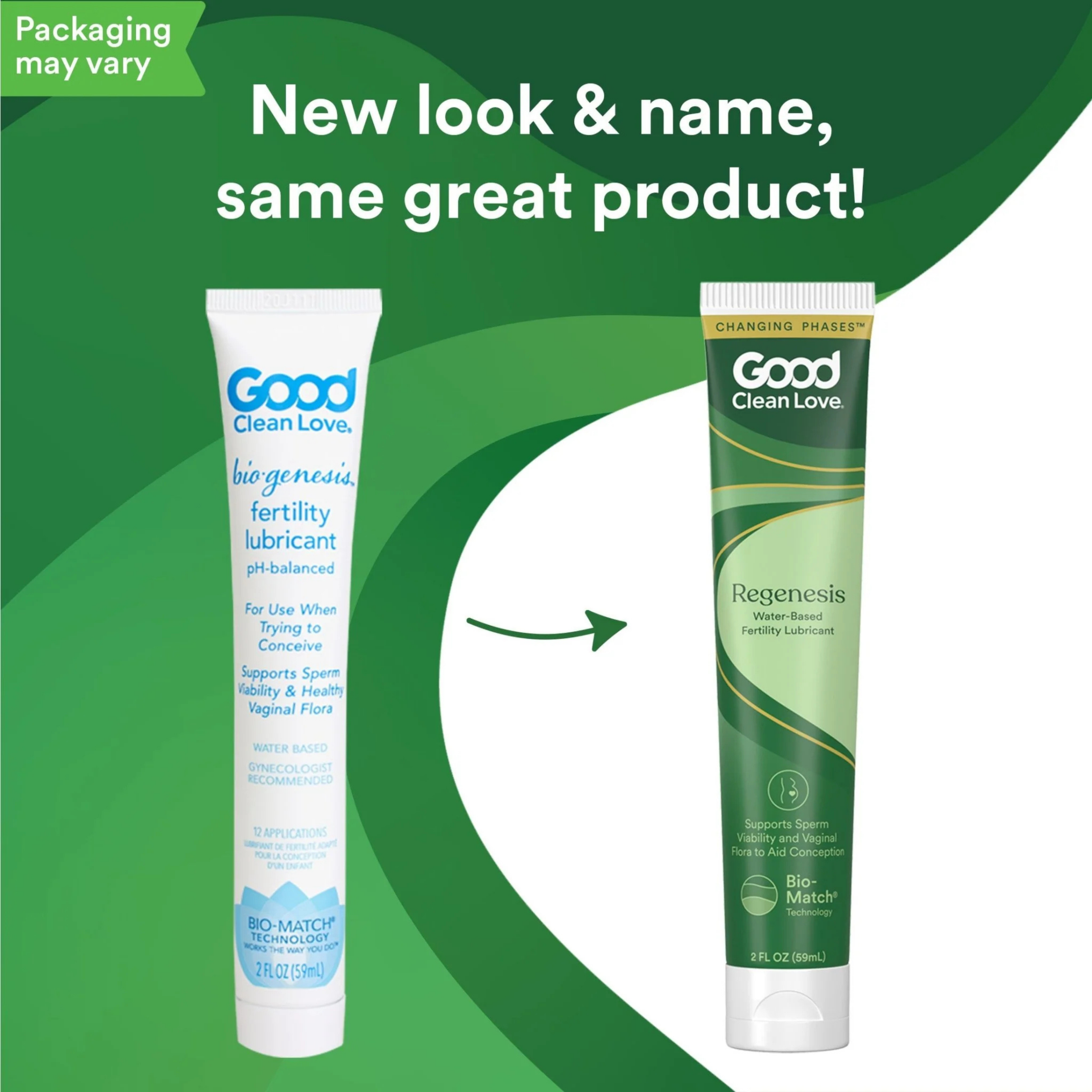 Good Clean Love, Regenesis, Water-Based Fertility Lubricant, 12 Applications, 2 fl oz, 59 ml