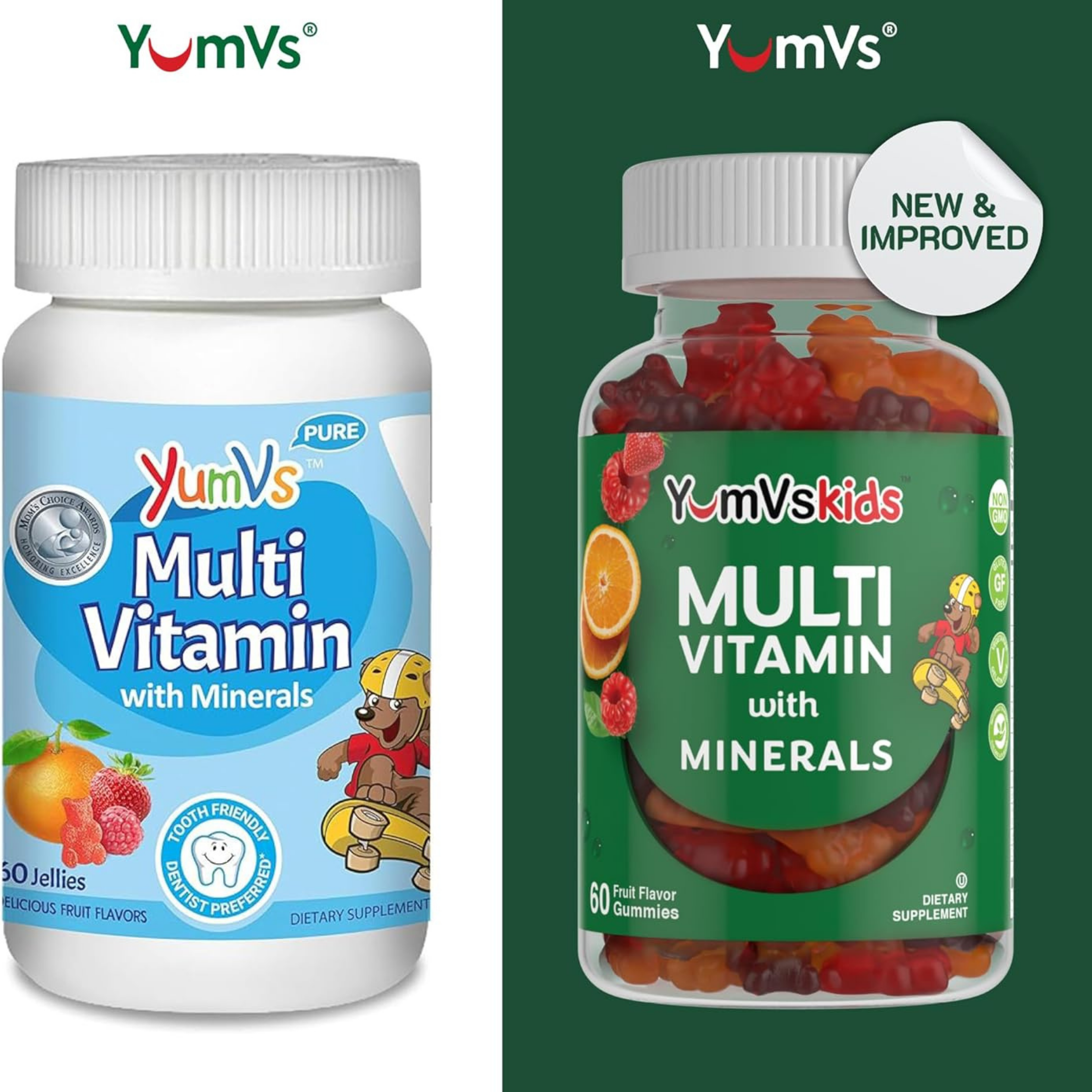YumVs, Multi Vitamin with Minerals, Fruit, 60 Gummies