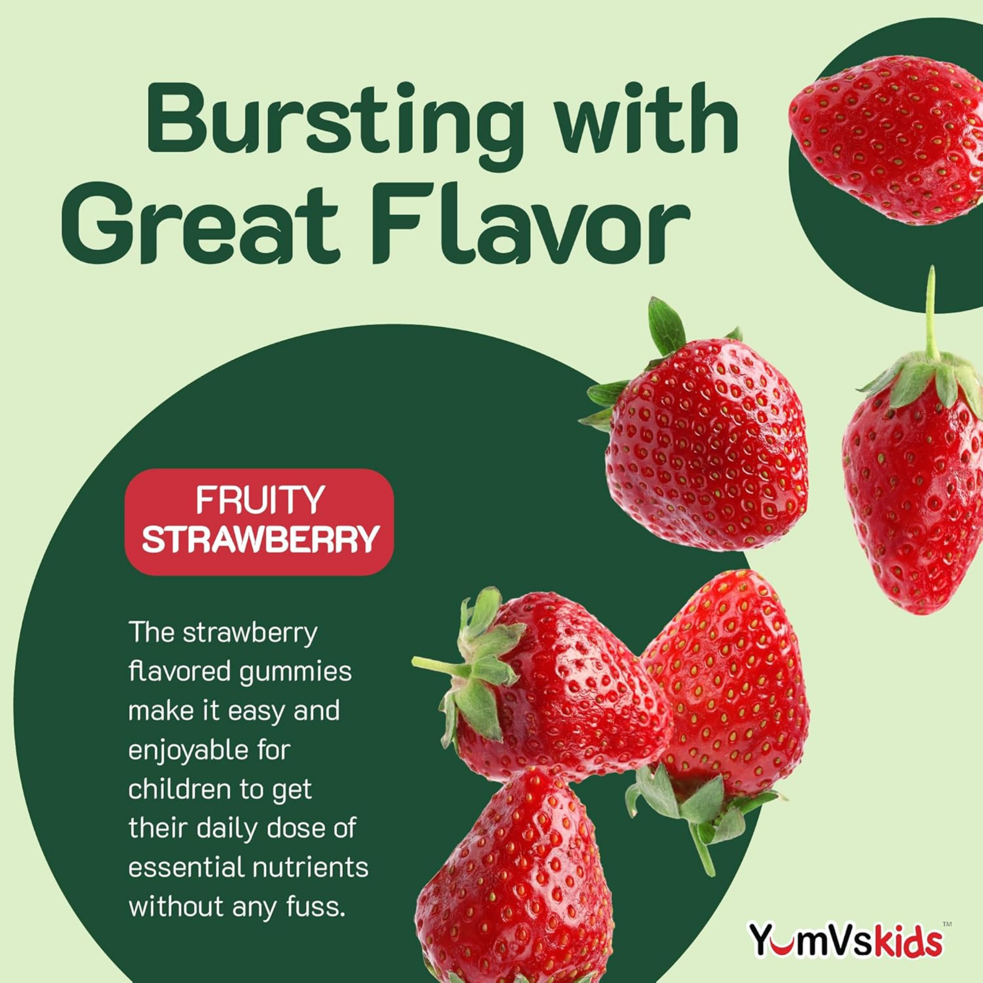 YumVs, Vitamin D3 Gummies, Strawberry, 25 mcg (1,000 IU), 60 Gummies