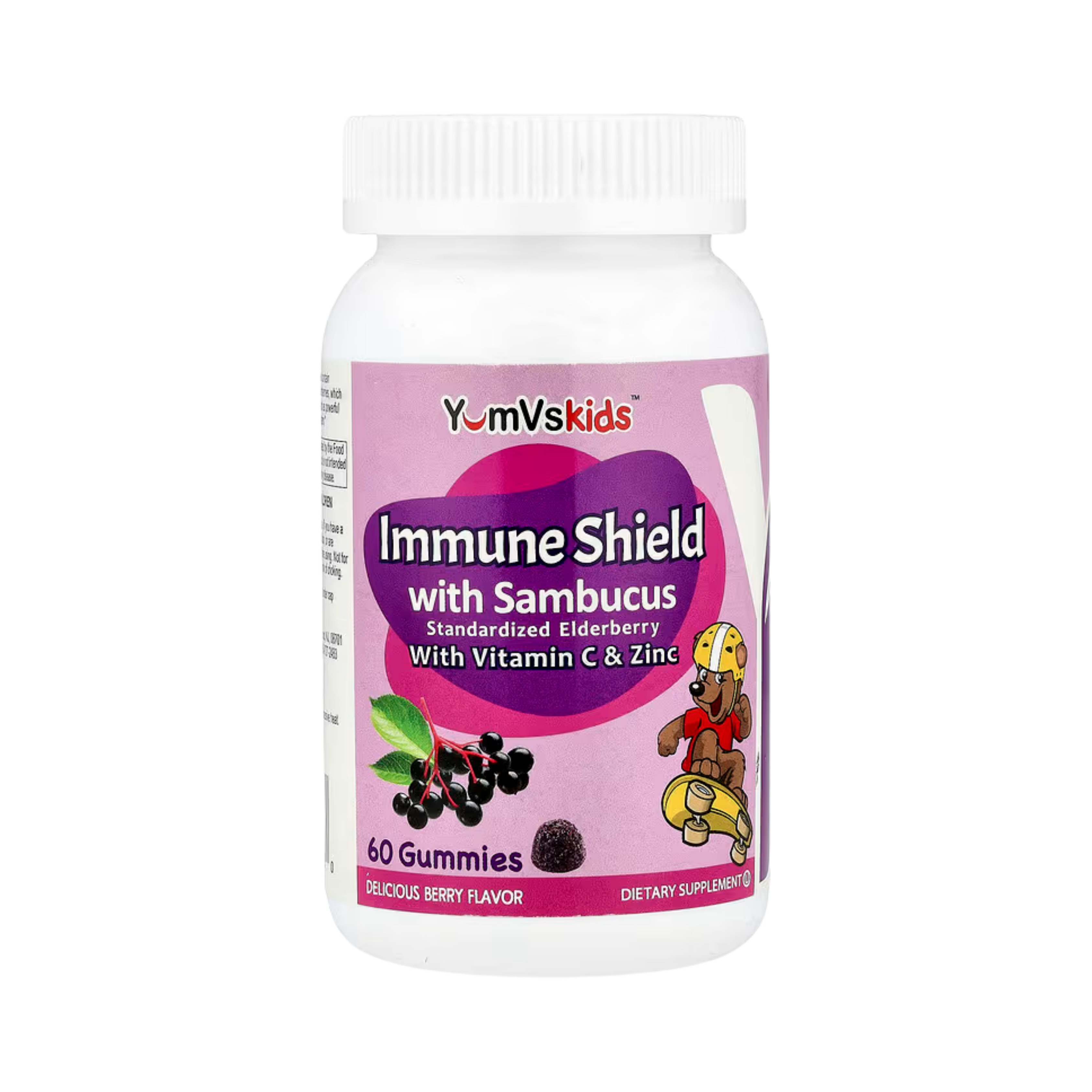 YumVs, Immune Shield with Sambucus, Delicious Berry Flavor, 60 Gummies