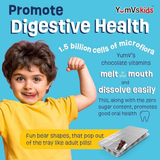 YumVs, Probiotic with Prebiotic Fiber, Milk Chocolate Flavor, Sugar Free, 60 Bears