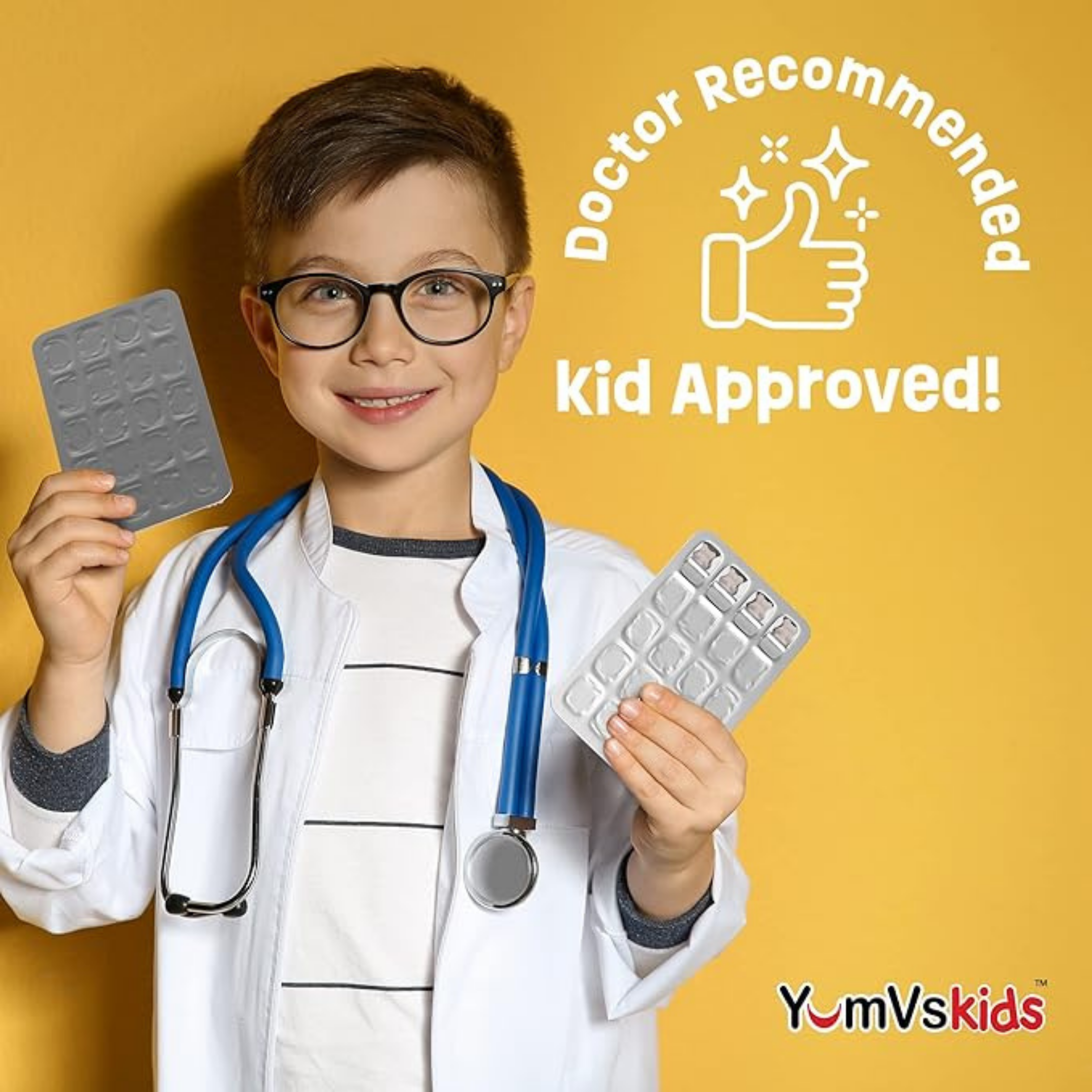 YumVs, Probiotic with Prebiotic Fiber, White Chocolate Flavor, 40  Bears