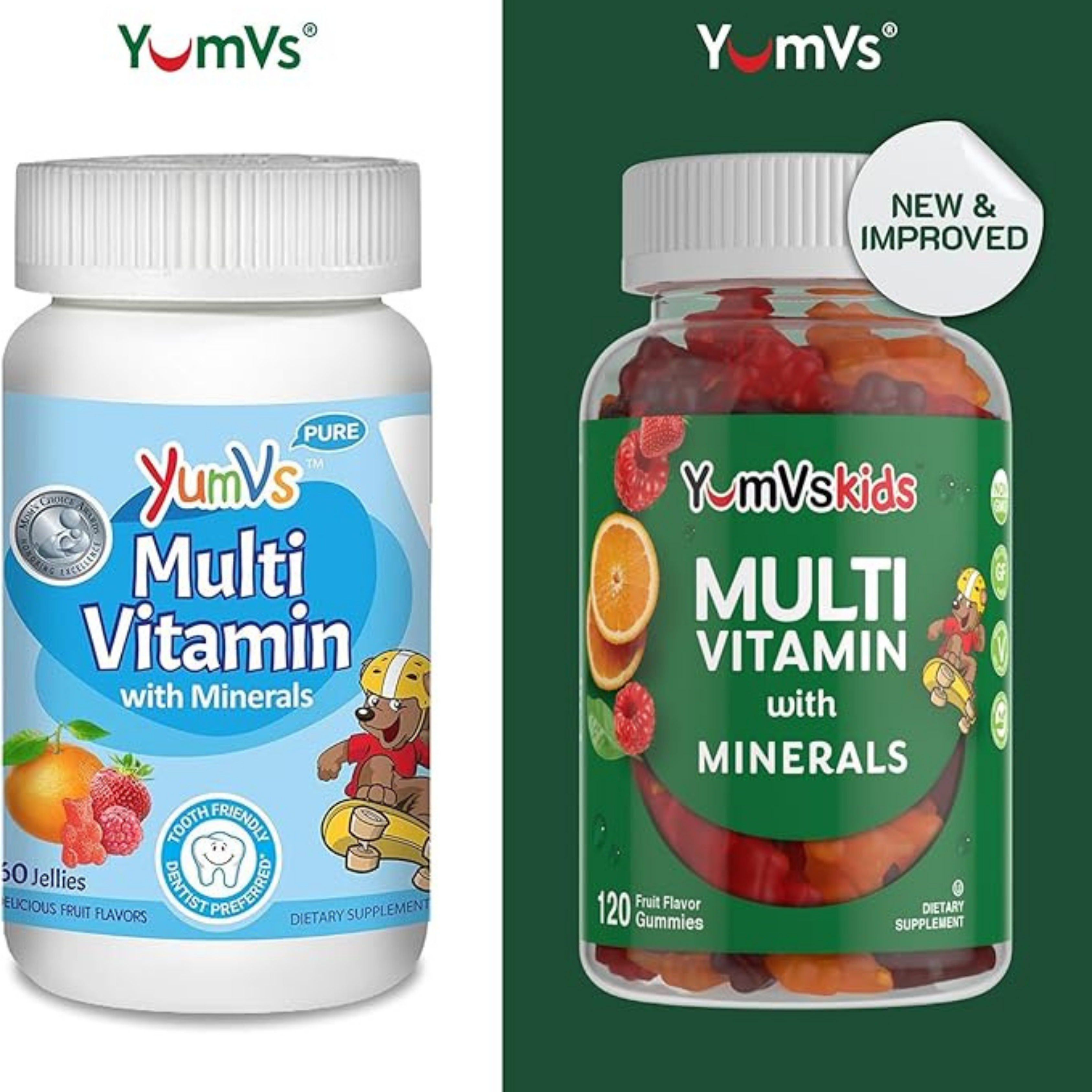 YumVs, Multi Vitamin with Minerals, Fruit, 120 Gummies