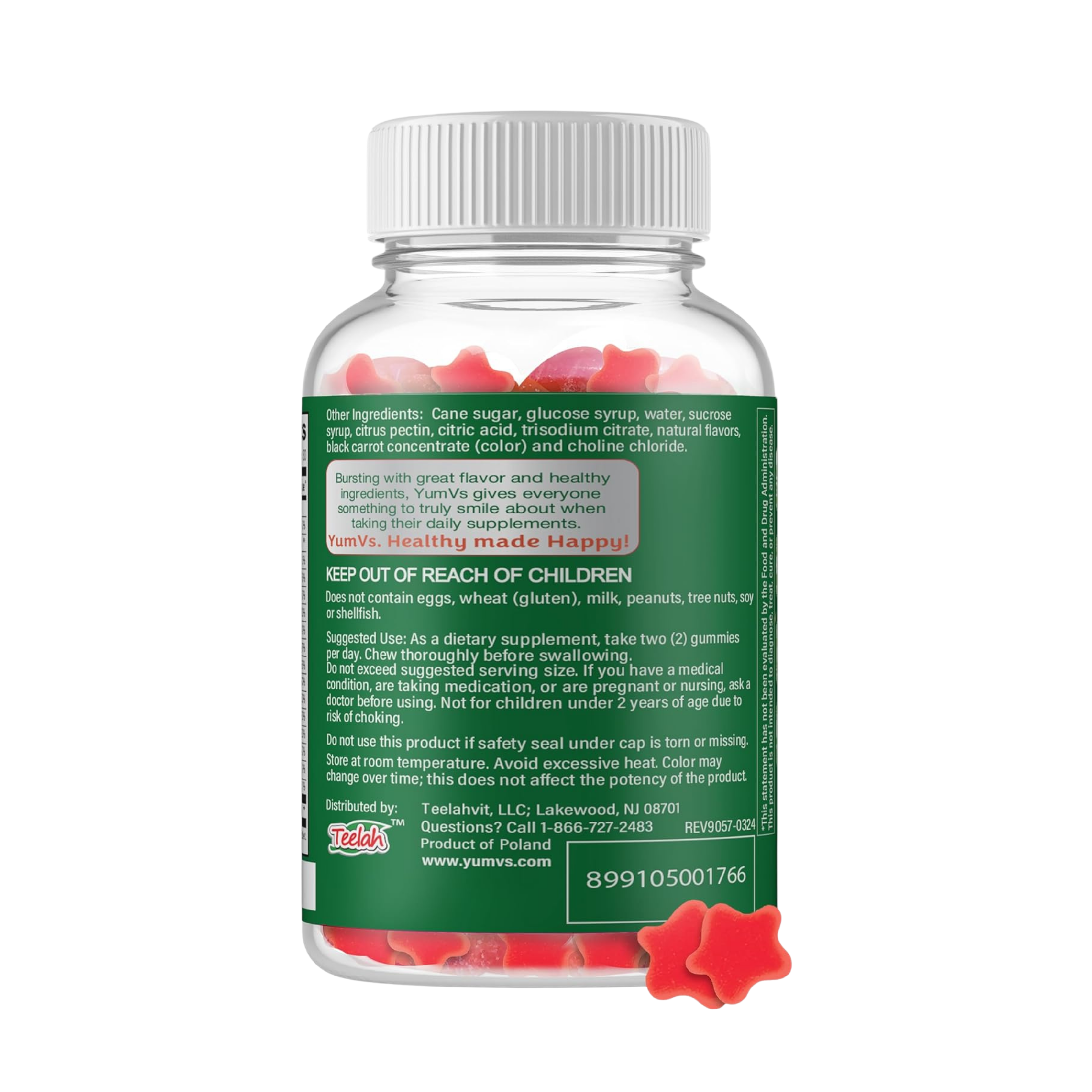 YumVs, Multi Vitamin, Berry Flavor, 60 Gummies