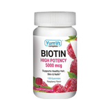 YumVs, Biotin High Potency, 5000 mcg, Raspberry Flavor, 100 Gummie
