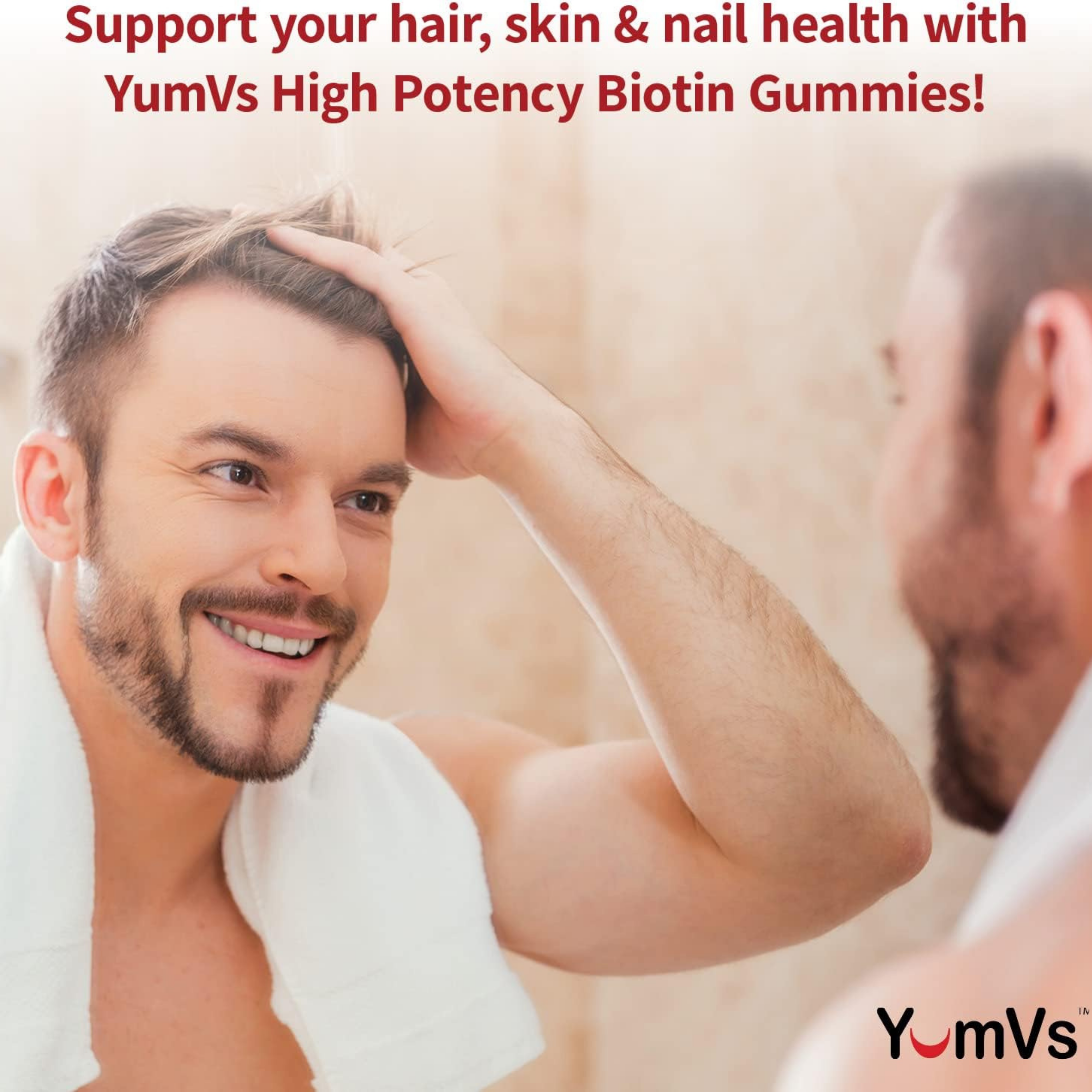 YumVs, Biotin High Potency, 5000 mcg, Raspberry Flavor, 100 Gummie