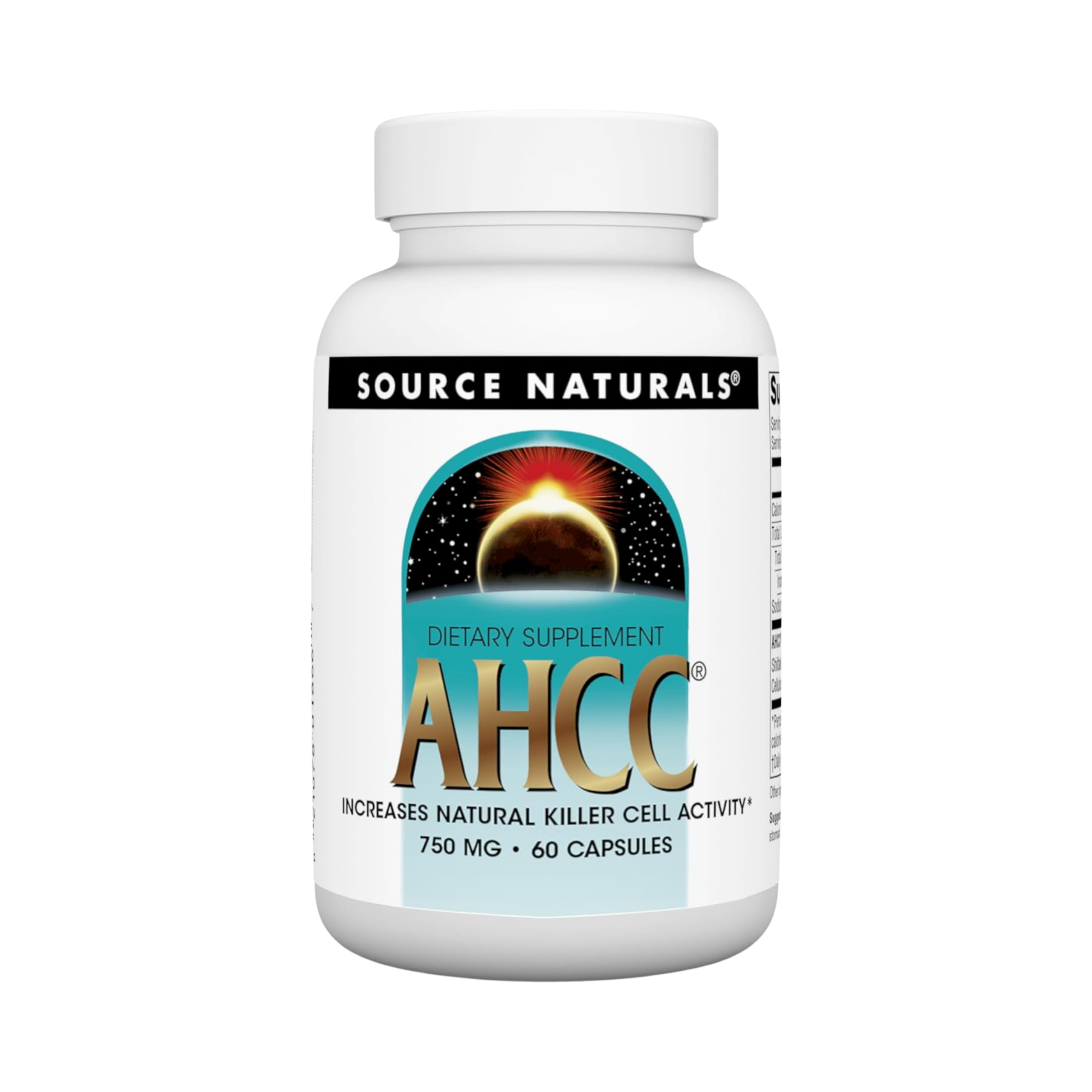 Source Naturals, AHCC, 750 Mg, 60 Capsules