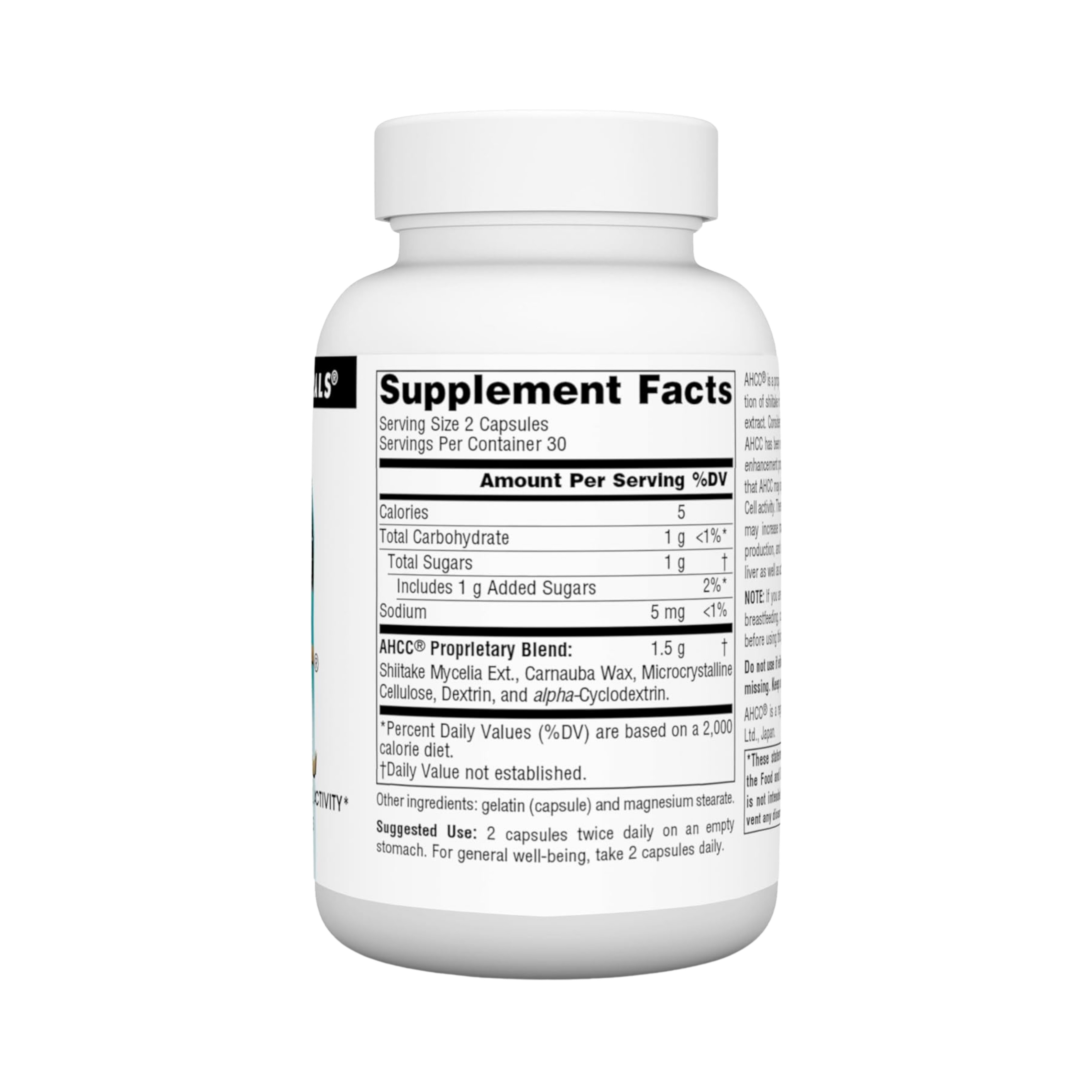 Source Naturals, AHCC, 750 Mg, 60 Capsules