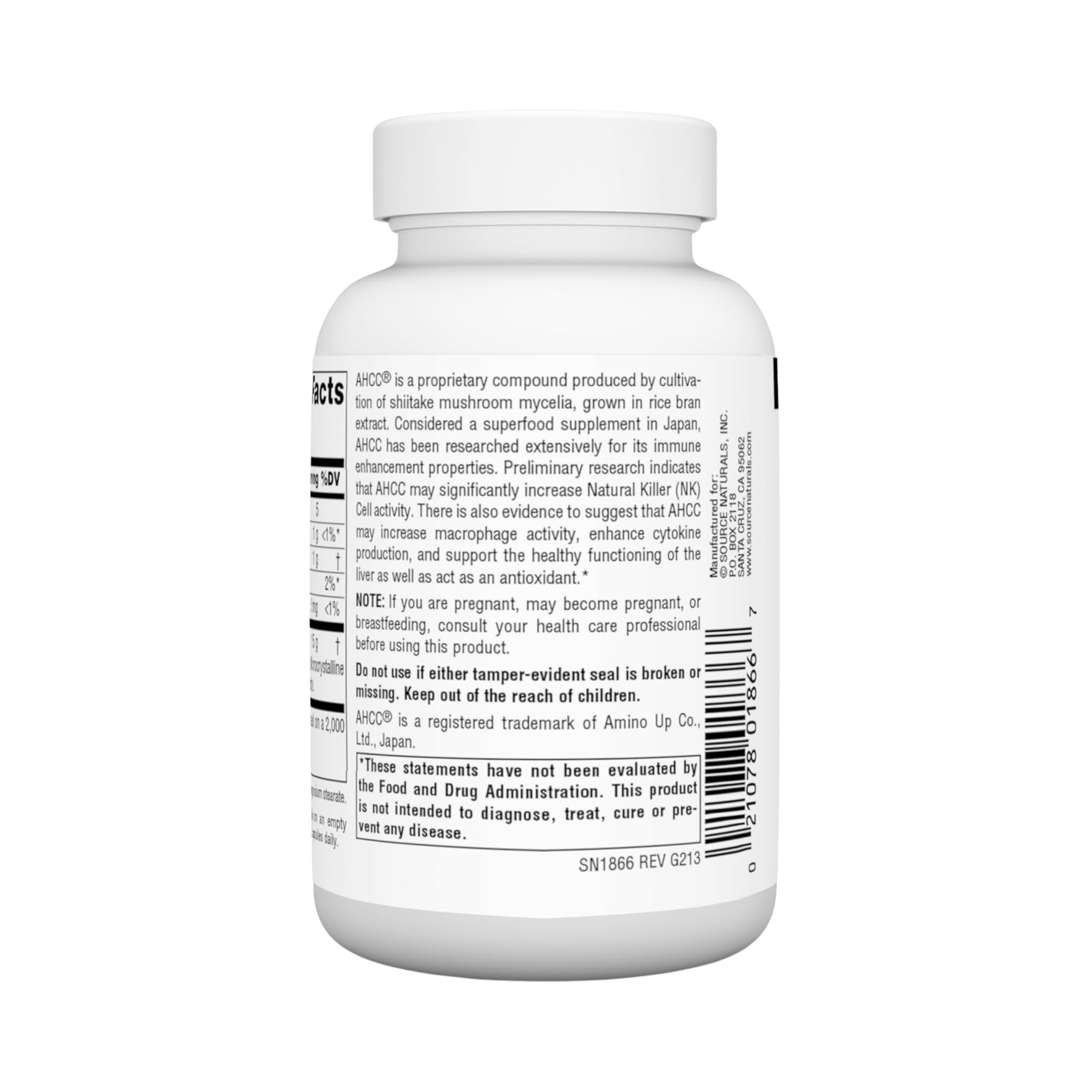 Source Naturals, AHCC, 750 Mg, 60 Capsules