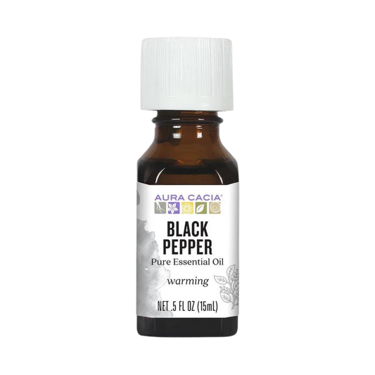 Aura Cacia, Essential Oil, Black Pepper, 0.5 Oz