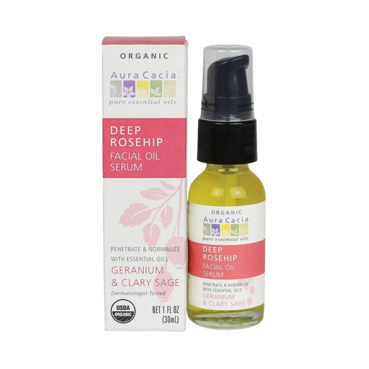 Aura Cacia, Deep Rosehip Facial Oil Serum, 1 Oz