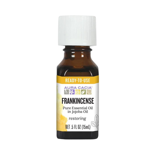 Aura Cacia, Essential Oil In Jojoba Oil, Frankincense, 0.5 Oz