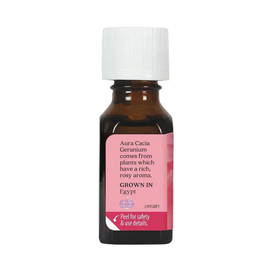 Aura Cacia, Geranium Essential Oil, 0.5 Oz