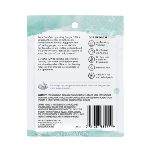 Aura Cacia, Foam Bath, Ginger & Mint, 2.5 Oz