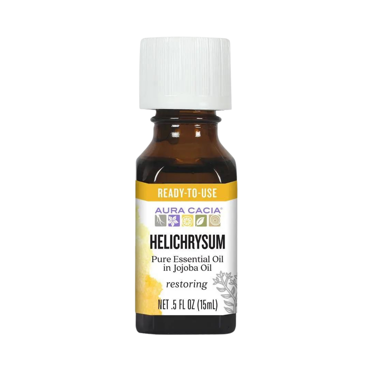 Aura Cacia, Essential Oil In Jojoba Oil, Helichrysum, 0.5 Oz