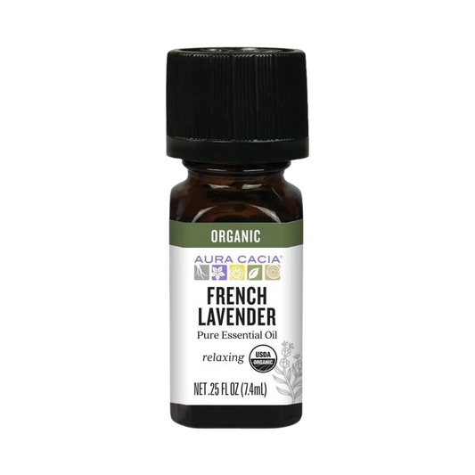 Aura Cacia, Essential Oil, Organic French Lavender, 0.25 Fl Oz