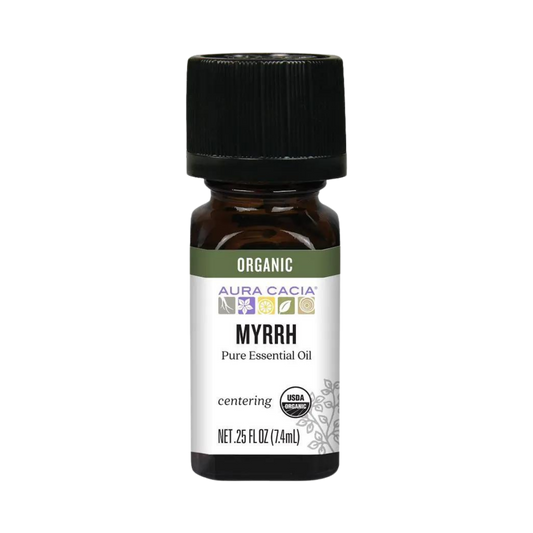 Aura Cacia, Essential Oil, Organic Myrrh, 0.25 Fl Oz